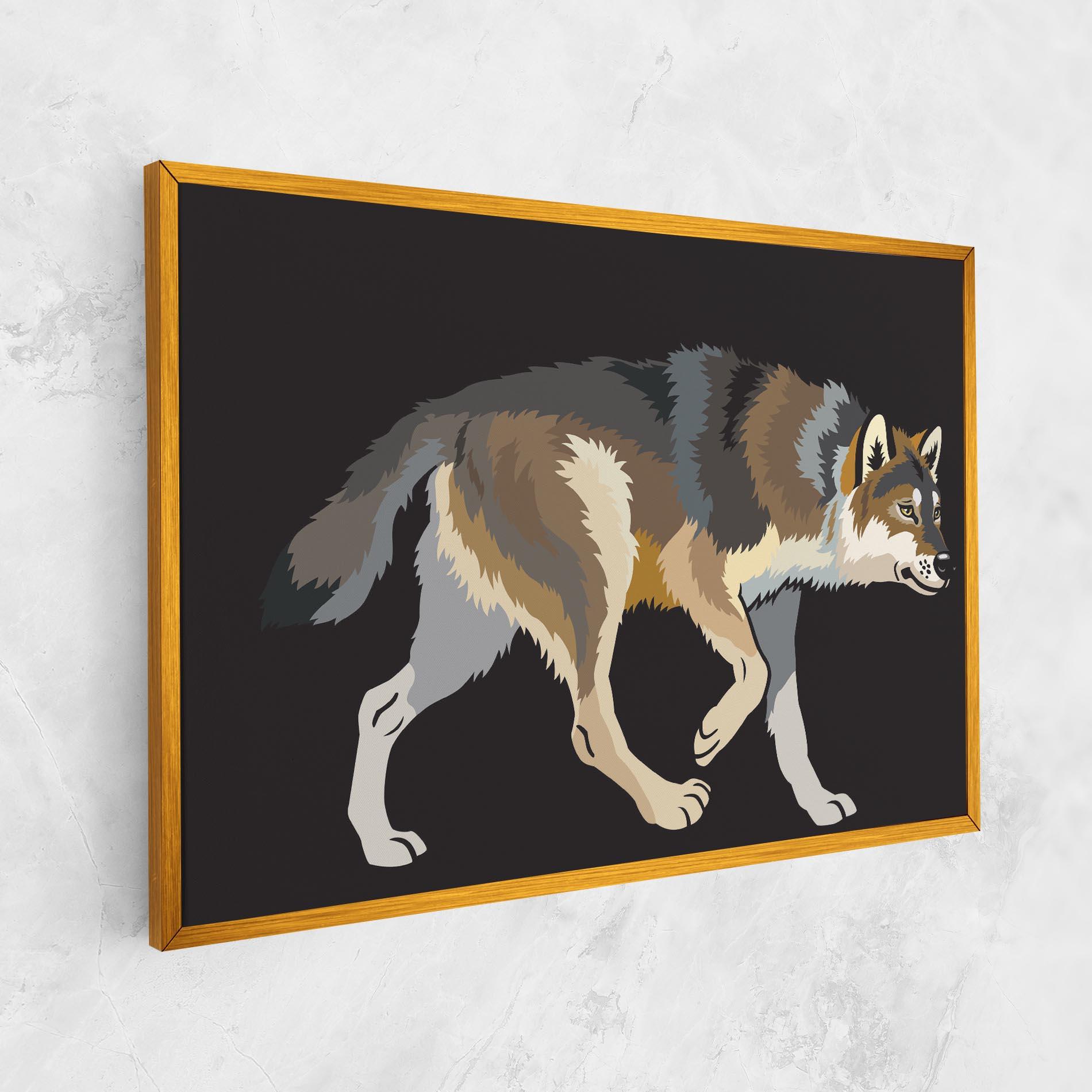 Vászonkép Cartoon Wolf mockup 1
