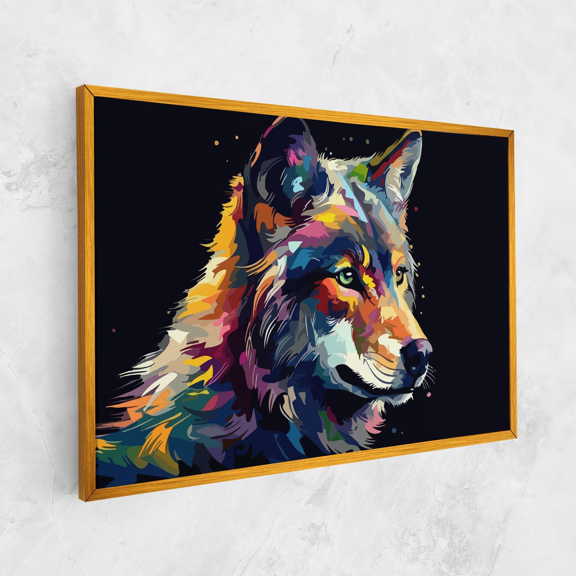 Vászonkép Painted Wolf mockup 1