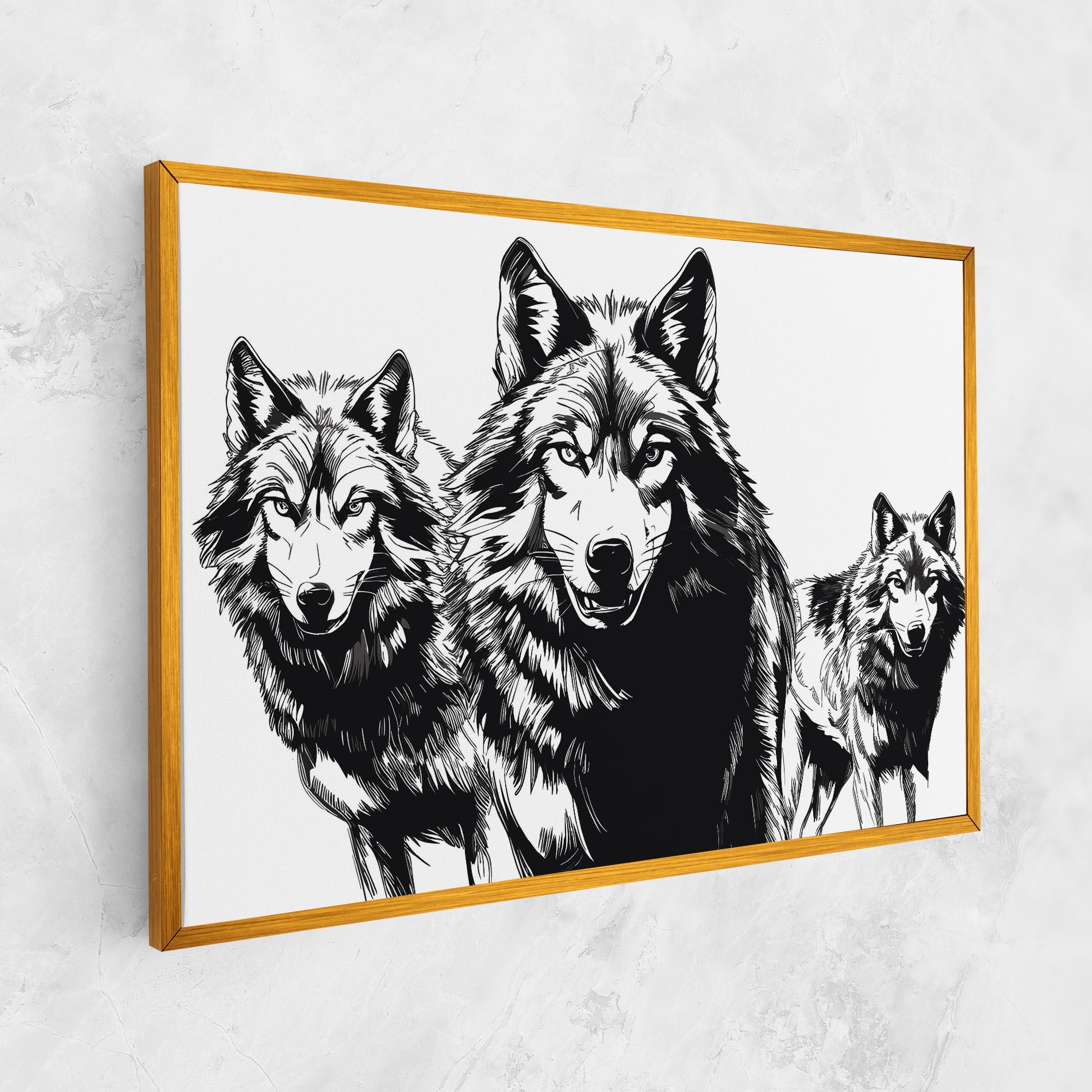 Vászonkép Wolves mockup 1