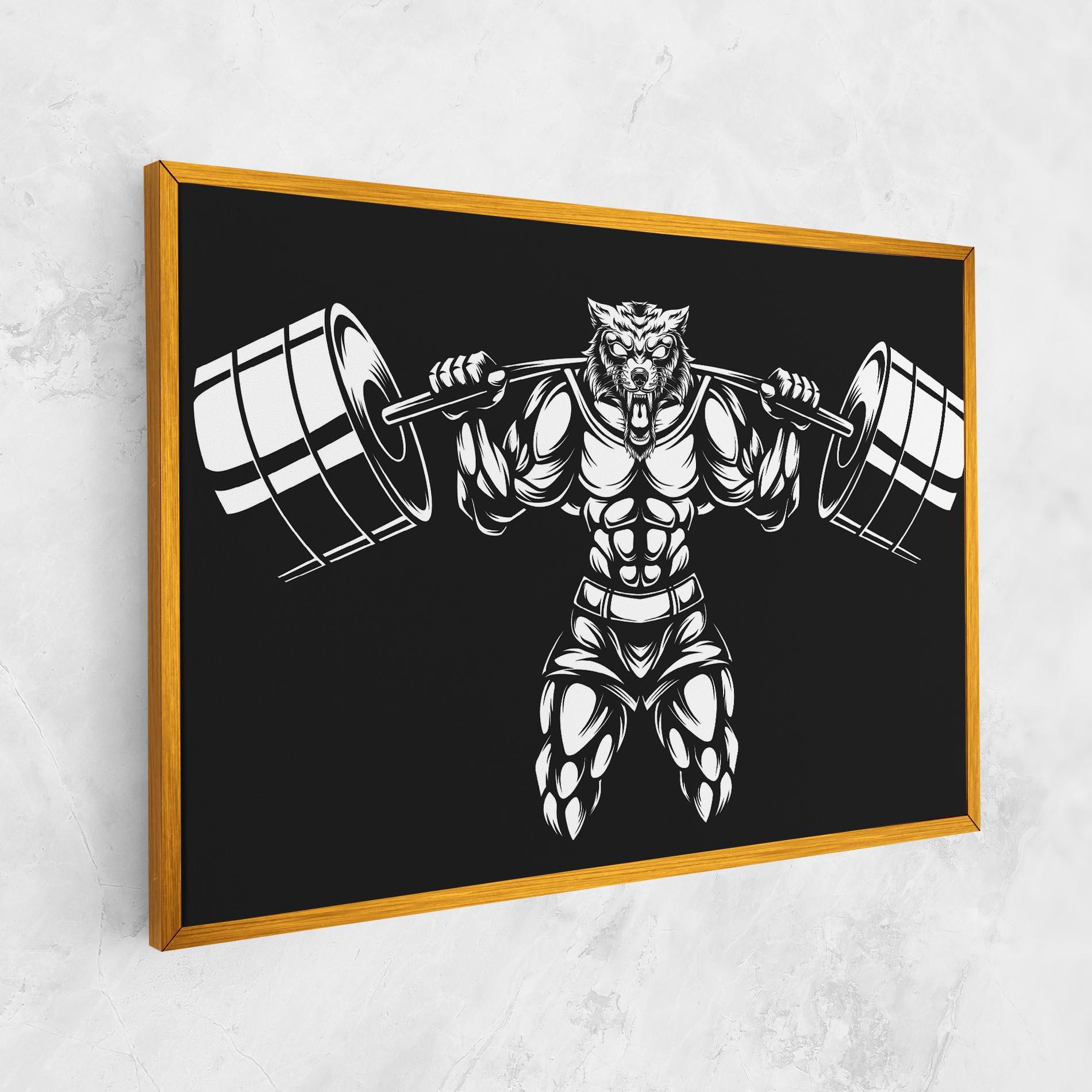 Vászonkép Work Out Wolf mockup 1