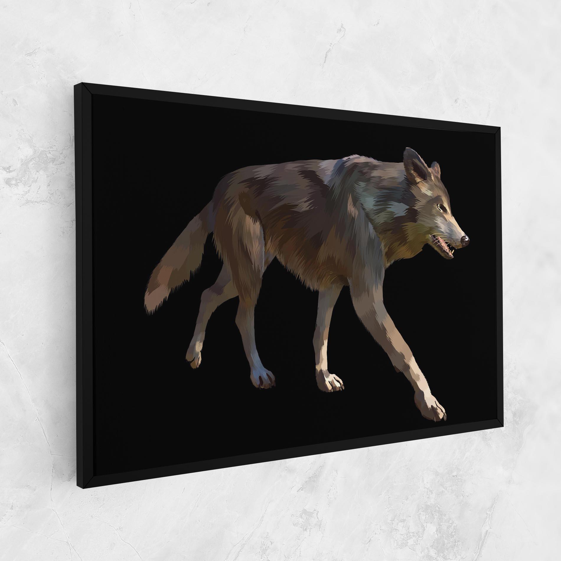 Vászonkép 3d Wolf mockup 1