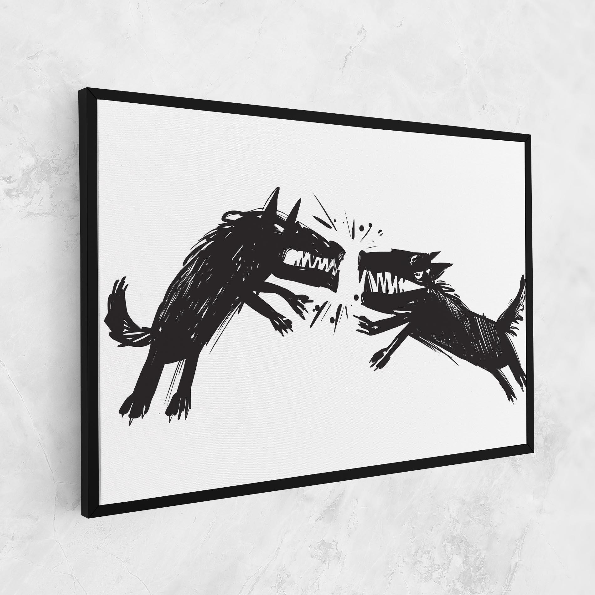 Vászonkép Black Wolves mockup 1