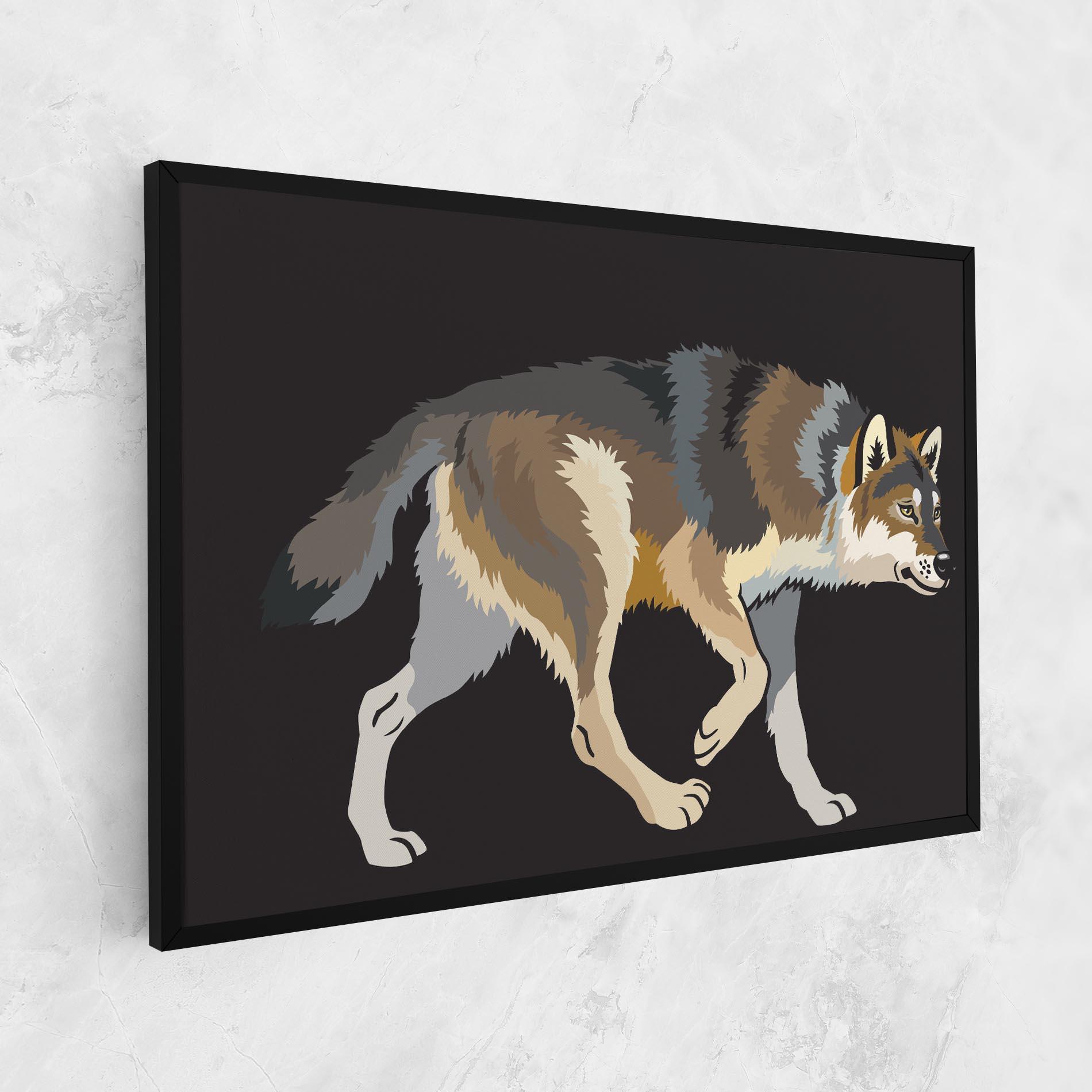 Vászonkép Cartoon Wolf mockup 1
