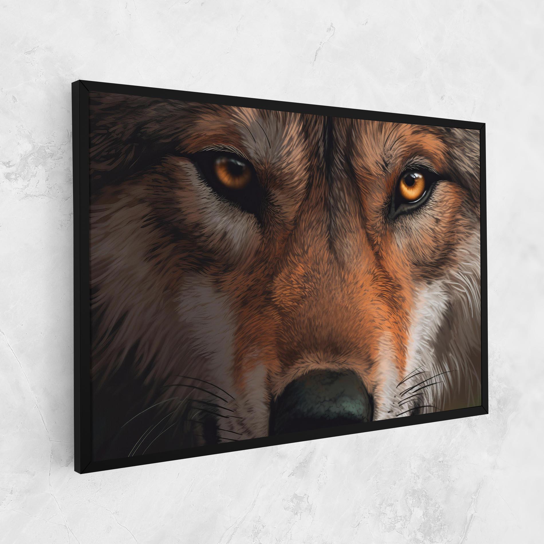 Vászonkép Close Up Wolf Eyes mockup 1
