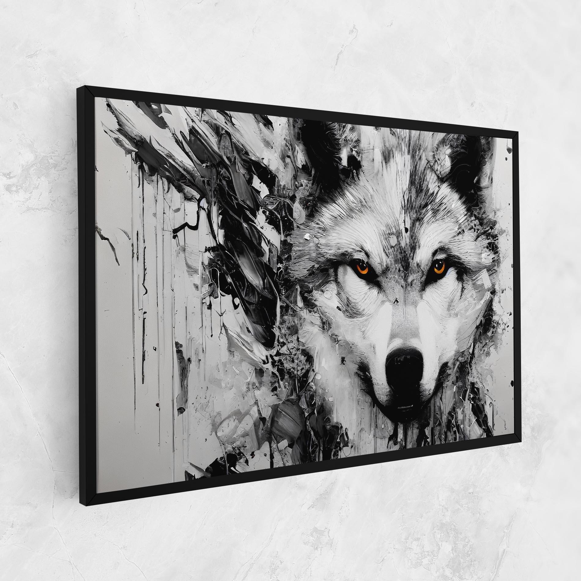 Vászonkép Grey Wolf Portrait mockup 1