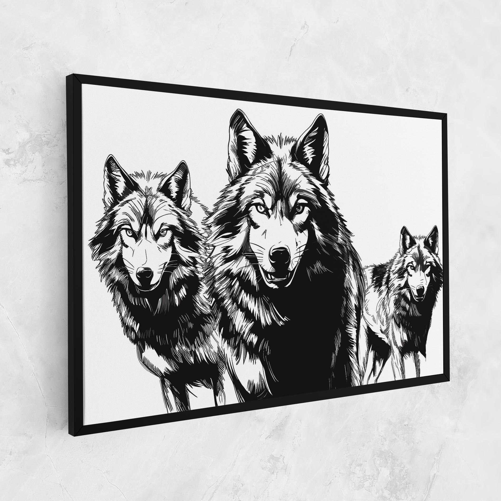 Vászonkép Wolves mockup 1