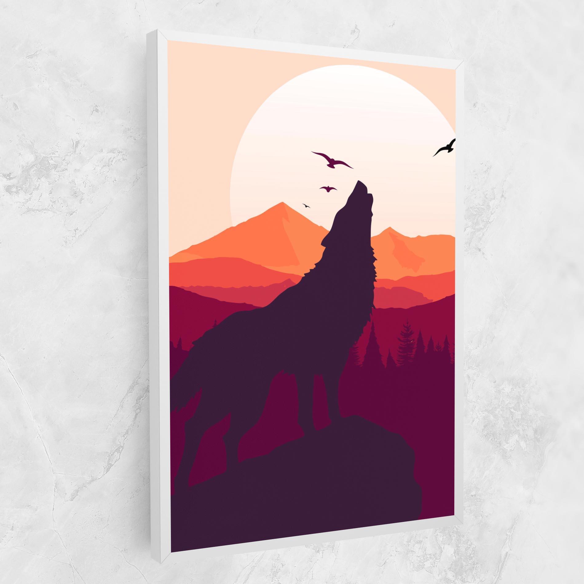 Vászonkép Wolf Pink Moon mockup 1