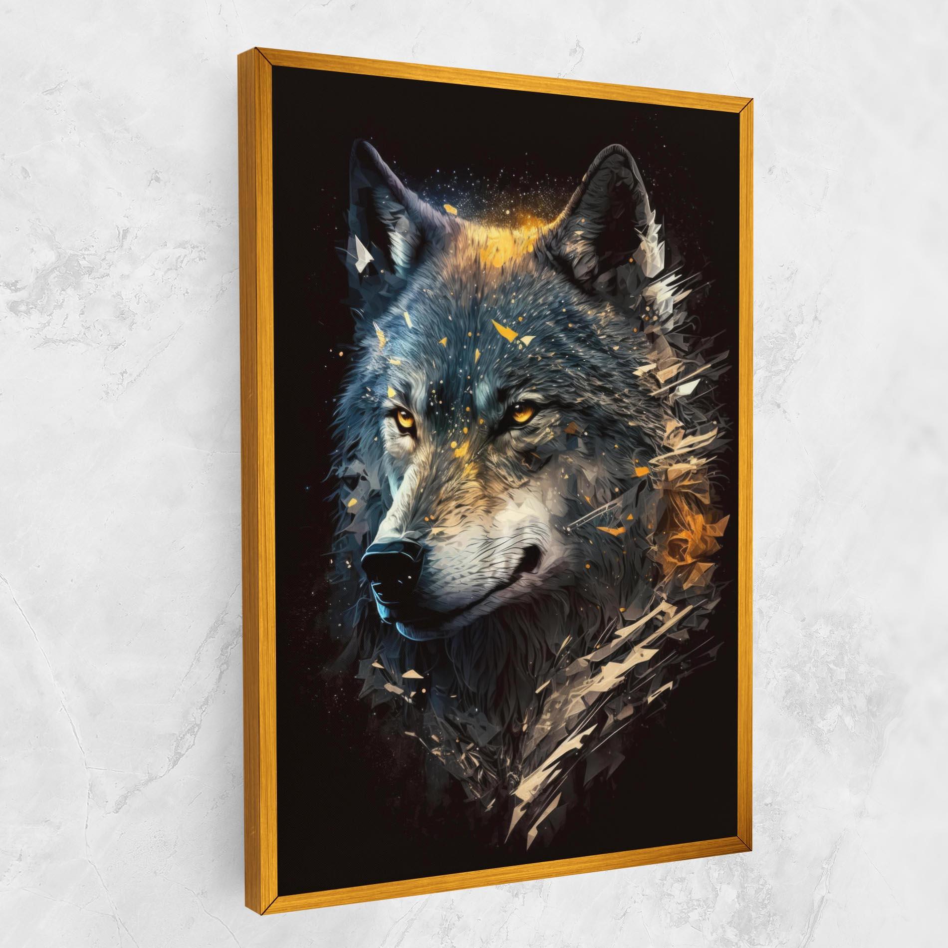 Vászonkép Wolf Portrait mockup 1