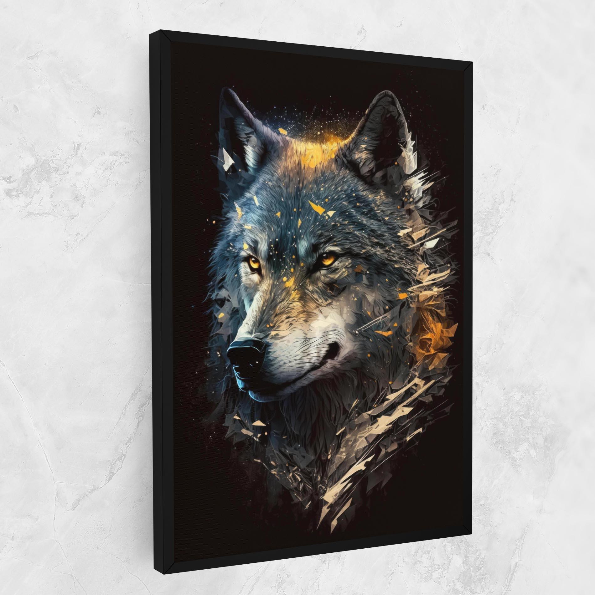 Vászonkép Wolf Portrait mockup 1