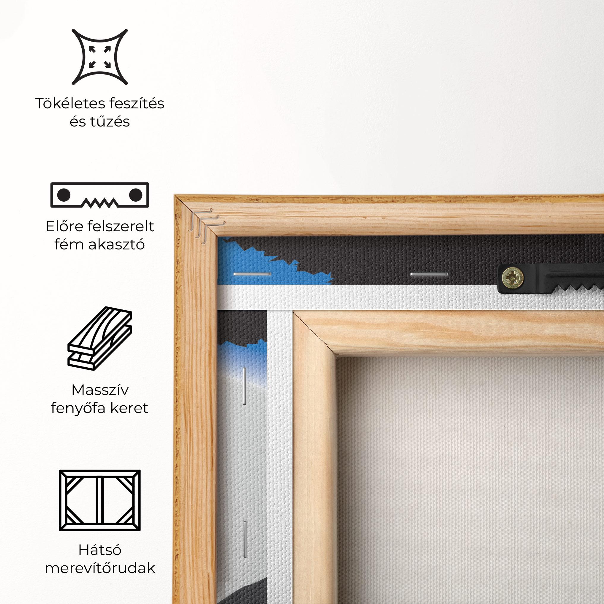 Vászonkép Blue Light Wolf mockup 5