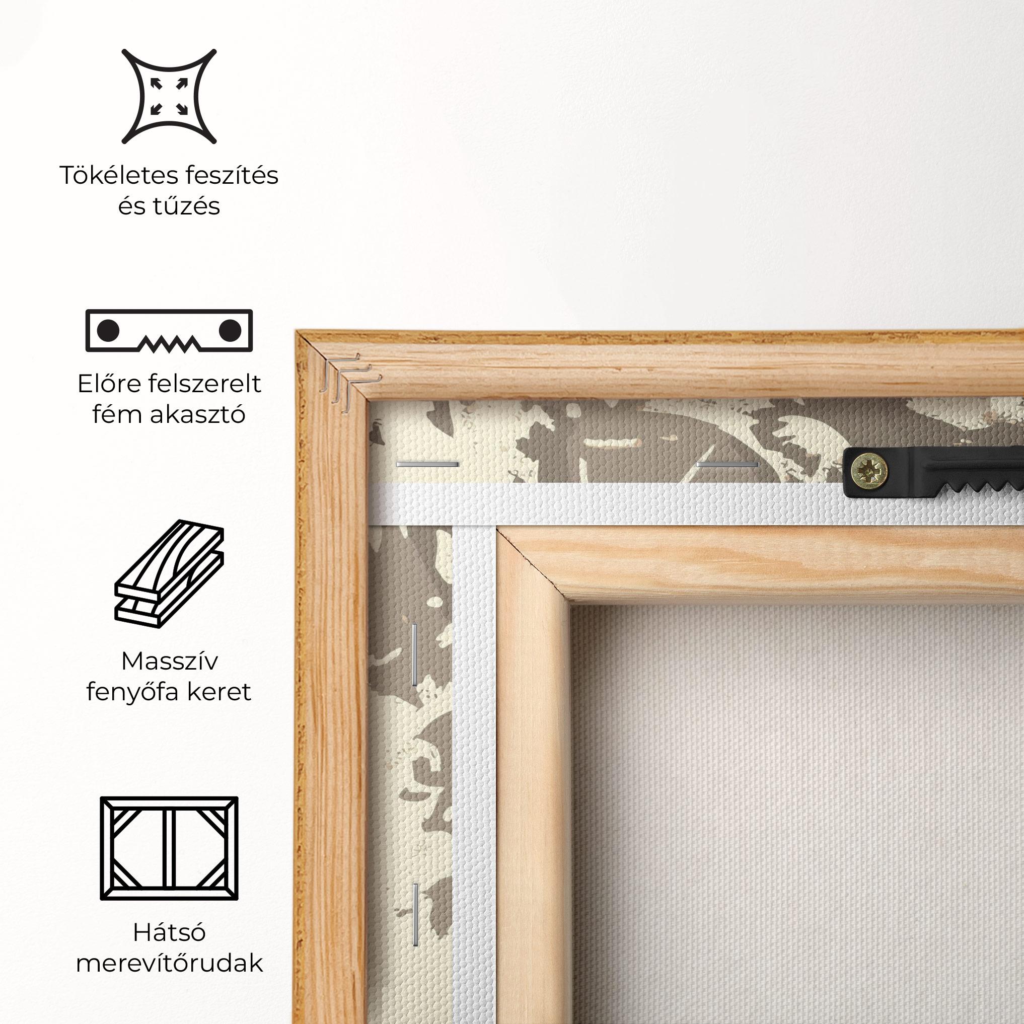 Vászonkép Cream Moon Wolf mockup 5