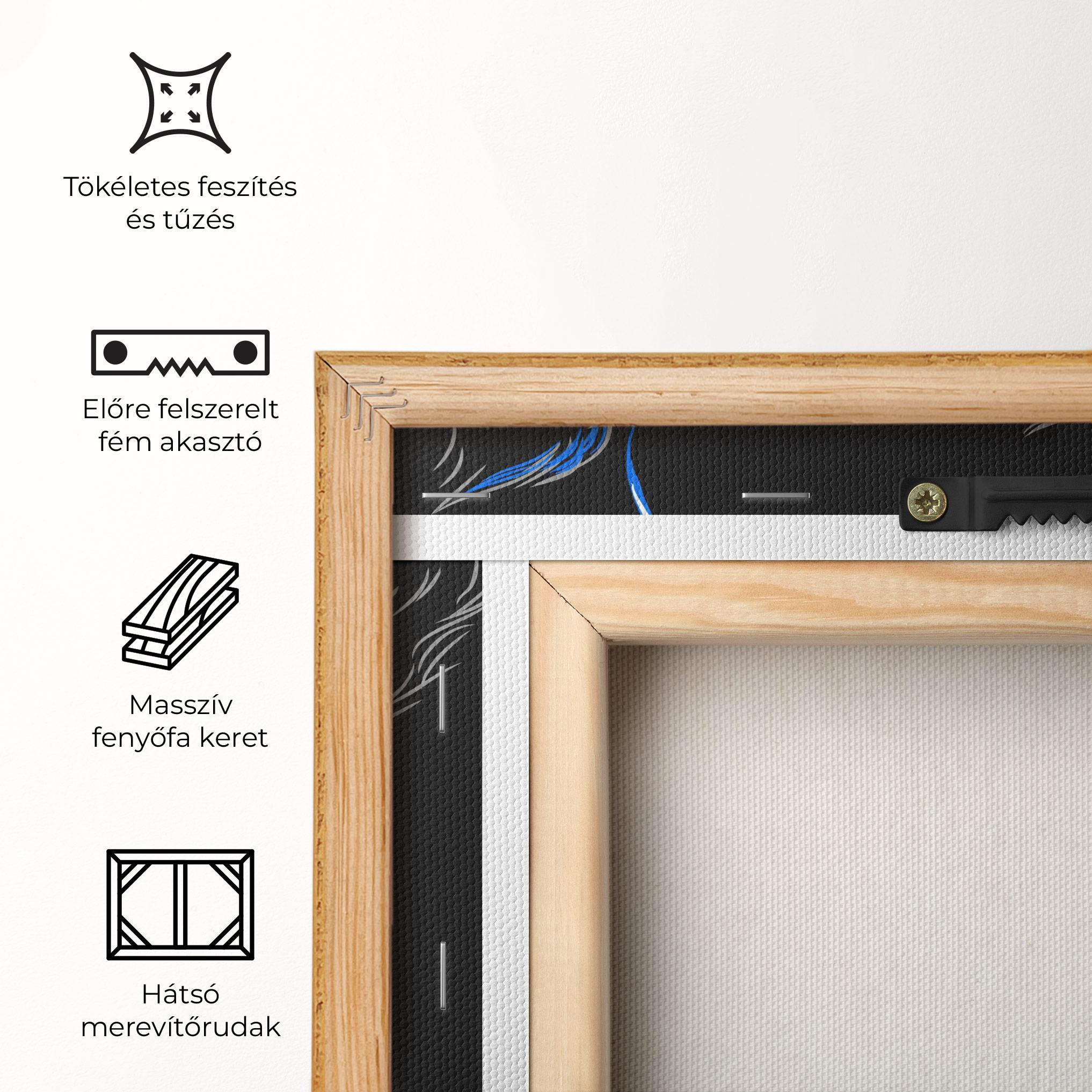 Vászonkép Grey Blue Wolf mockup 5