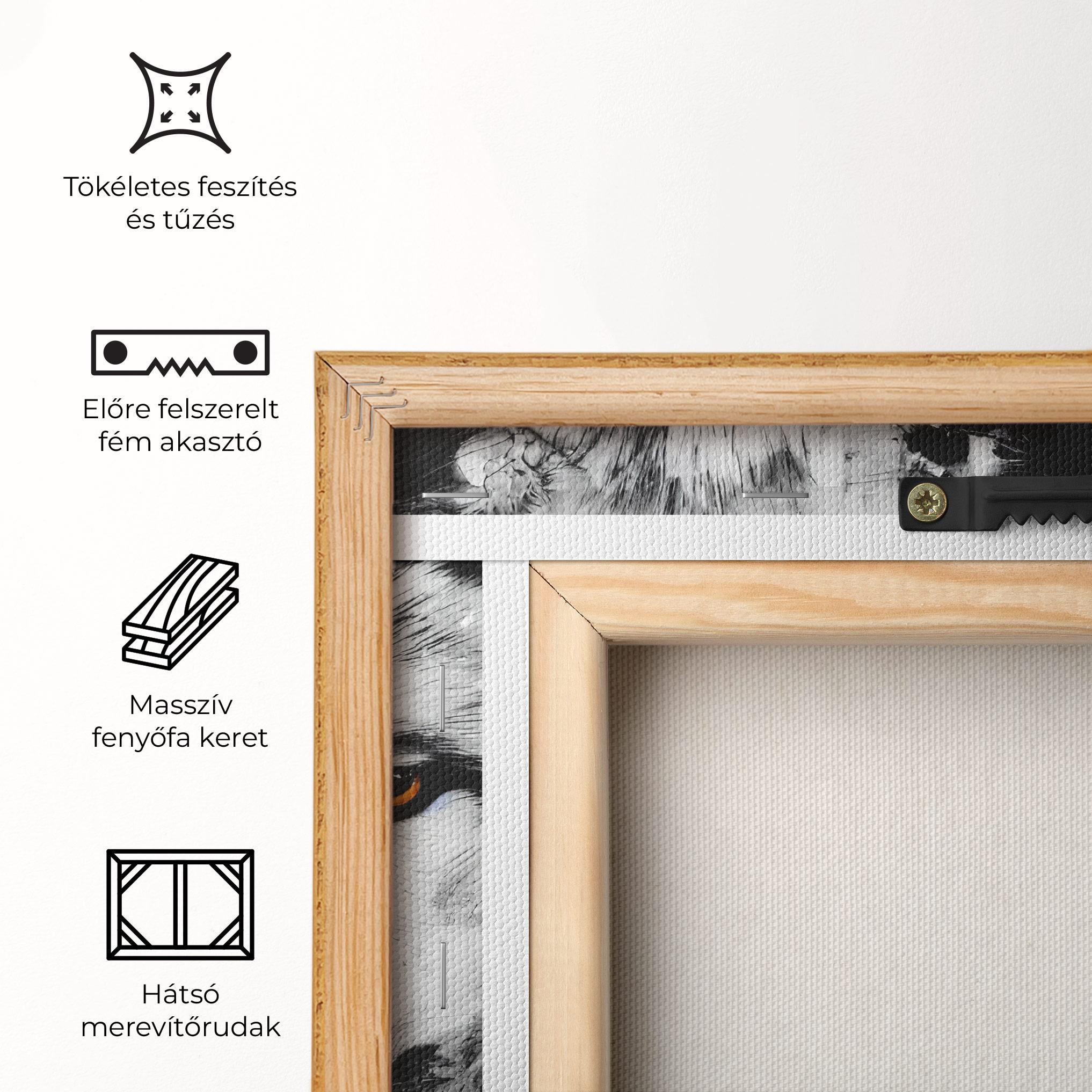 Vászonkép Grey Wolf Portrait mockup 5