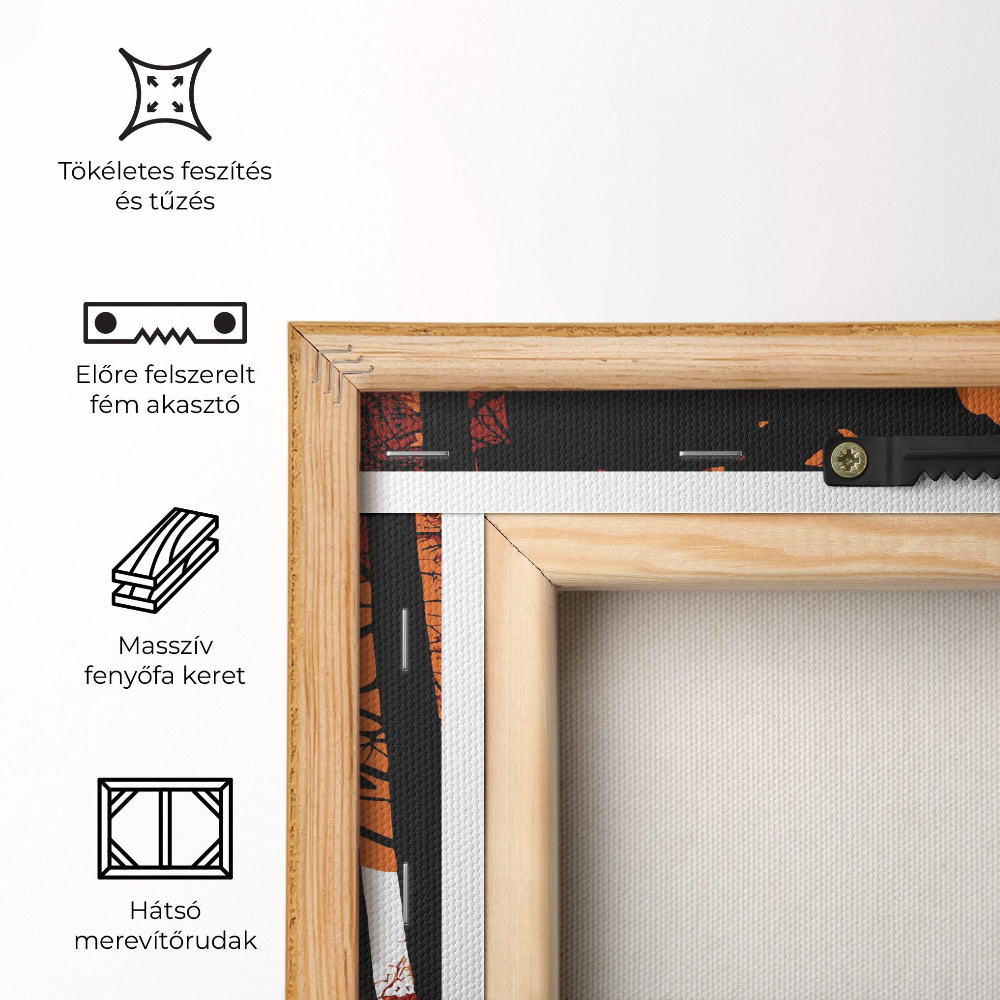 Vászonkép Orange Sky Wolf mockup 5