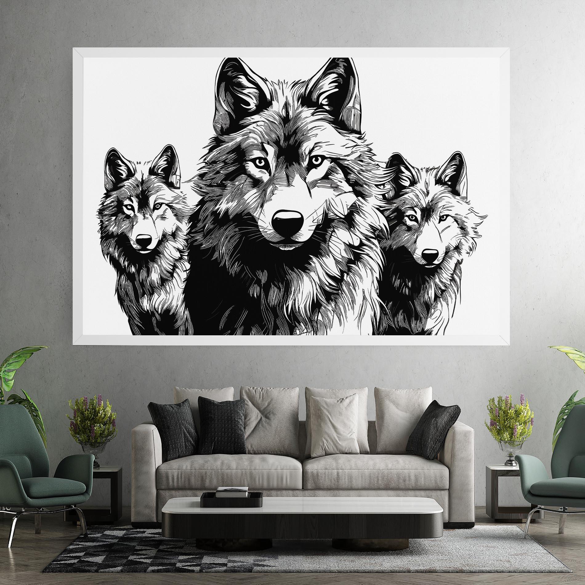 Vászonkép 3 Wolves mockup 7