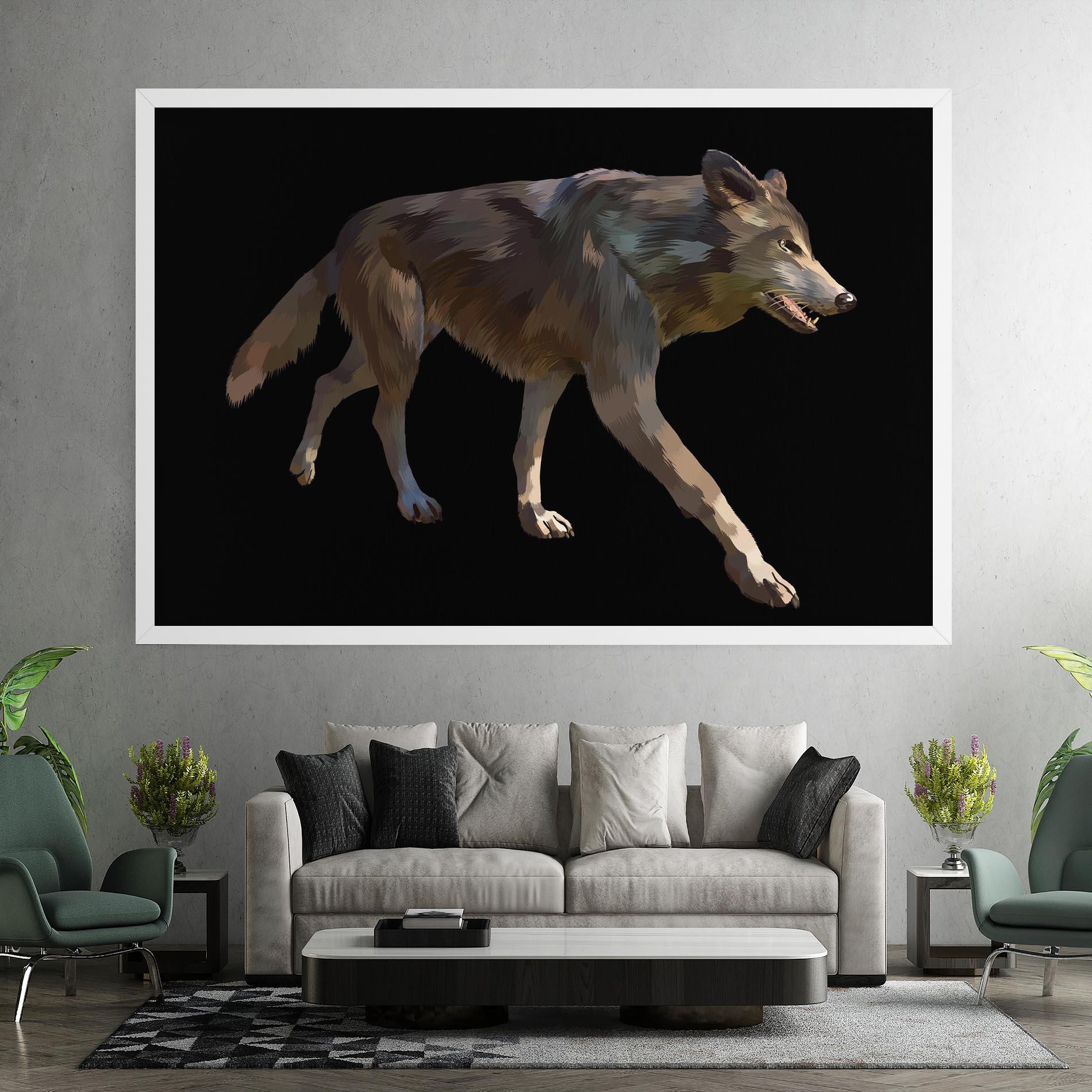 Vászonkép 3d Wolf mockup 7