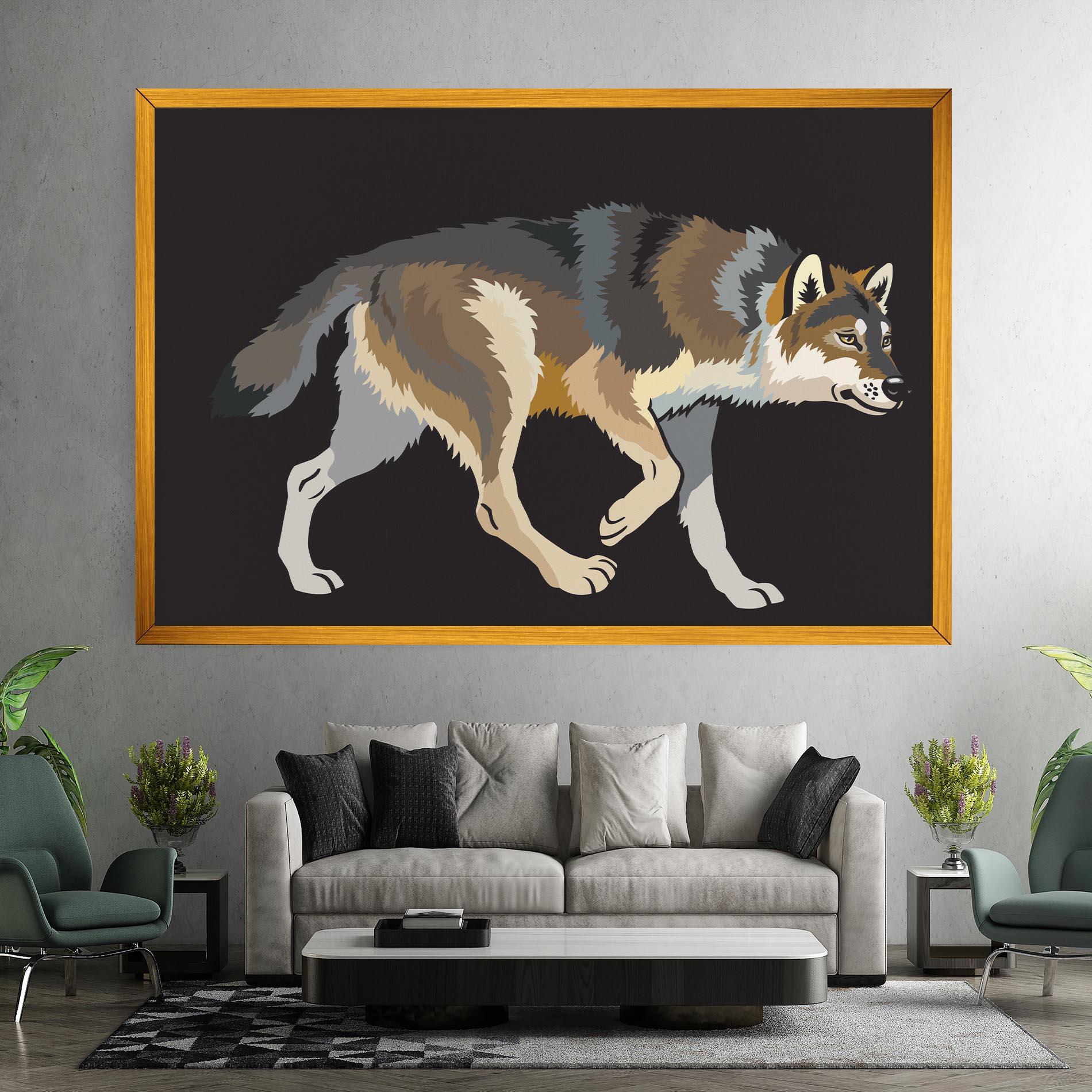 Vászonkép Cartoon Wolf mockup 7
