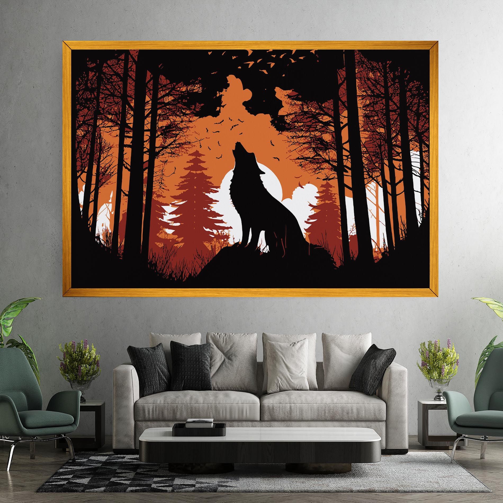 Orange Sky Wolf mockup 7