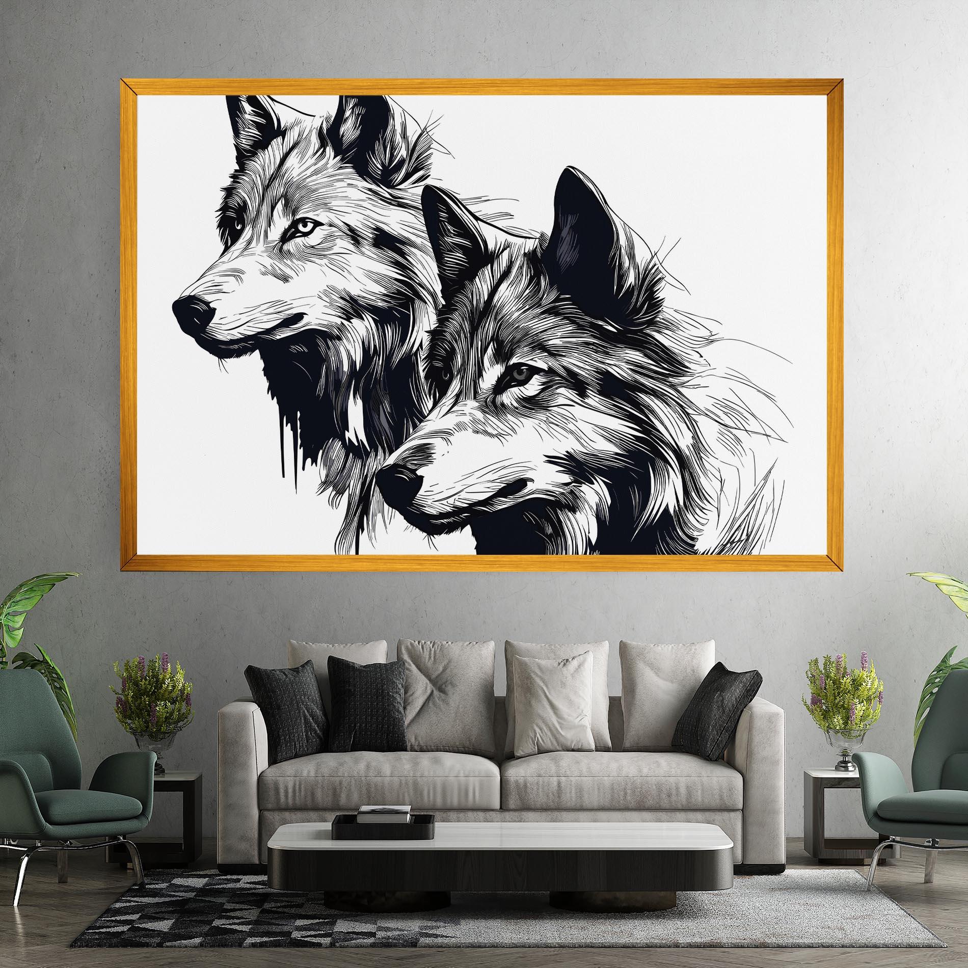 Vászonkép Wolf Friends mockup 7
