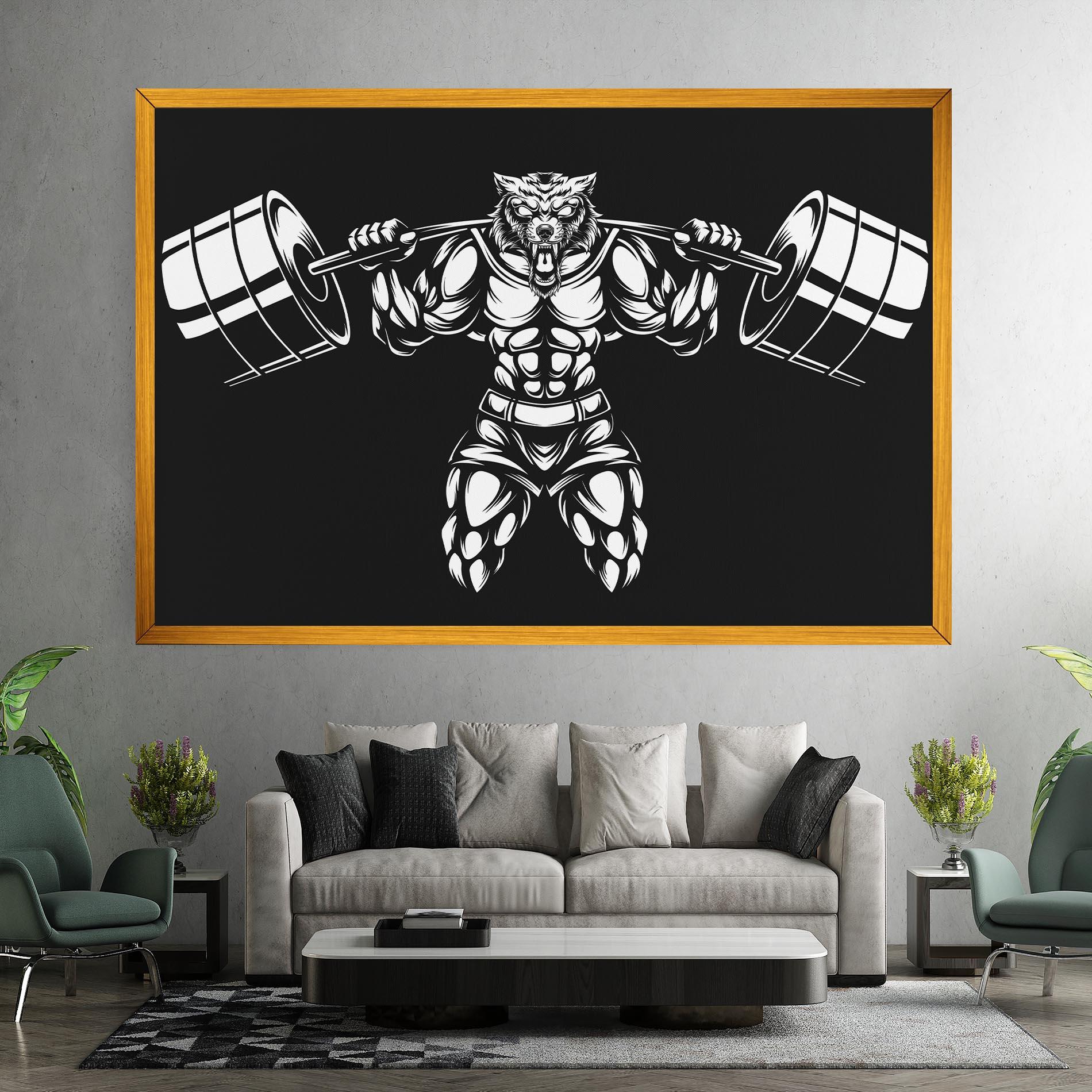 Vászonkép Work Out Wolf mockup 7