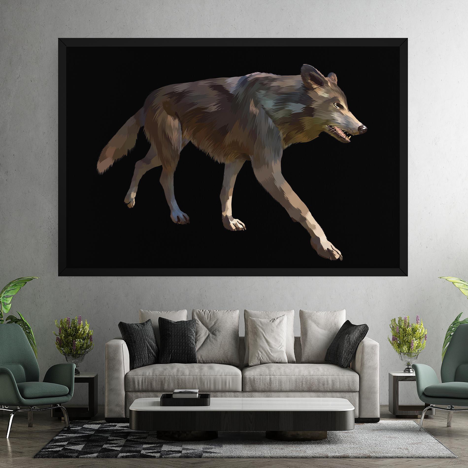 Vászonkép 3d Wolf mockup 7