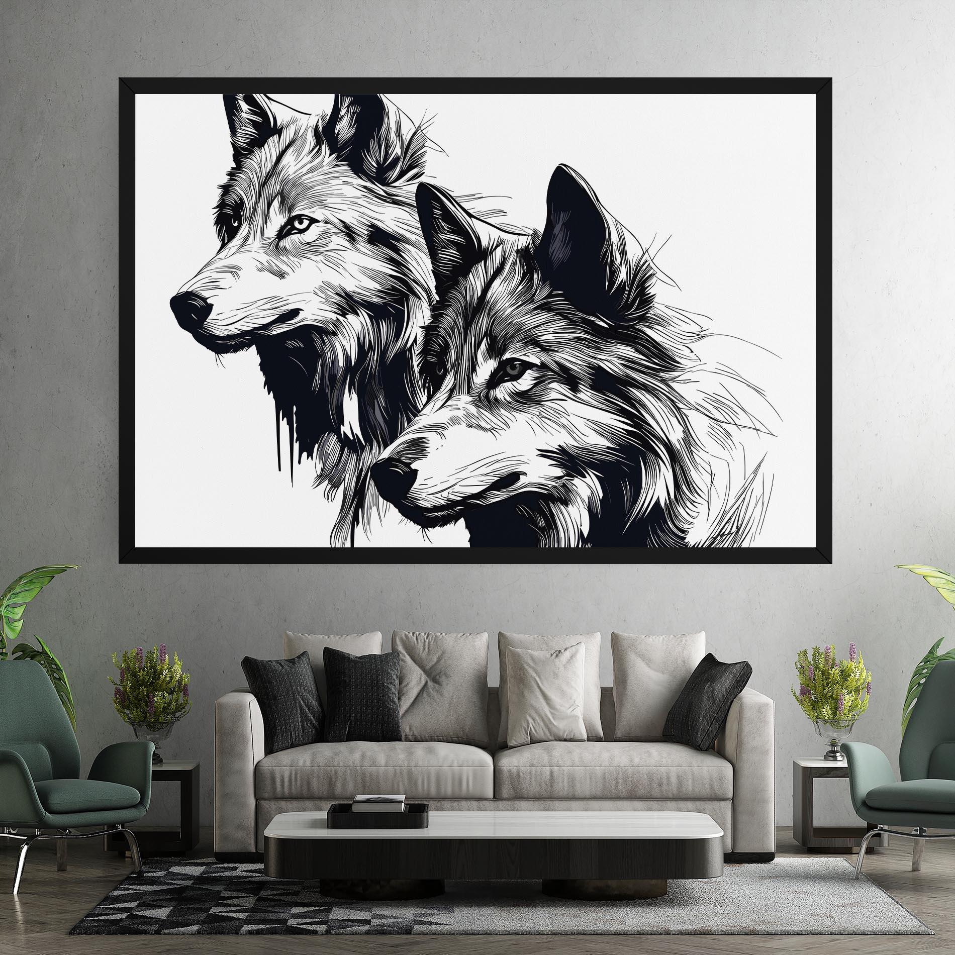 Vászonkép Wolf Friends mockup 7