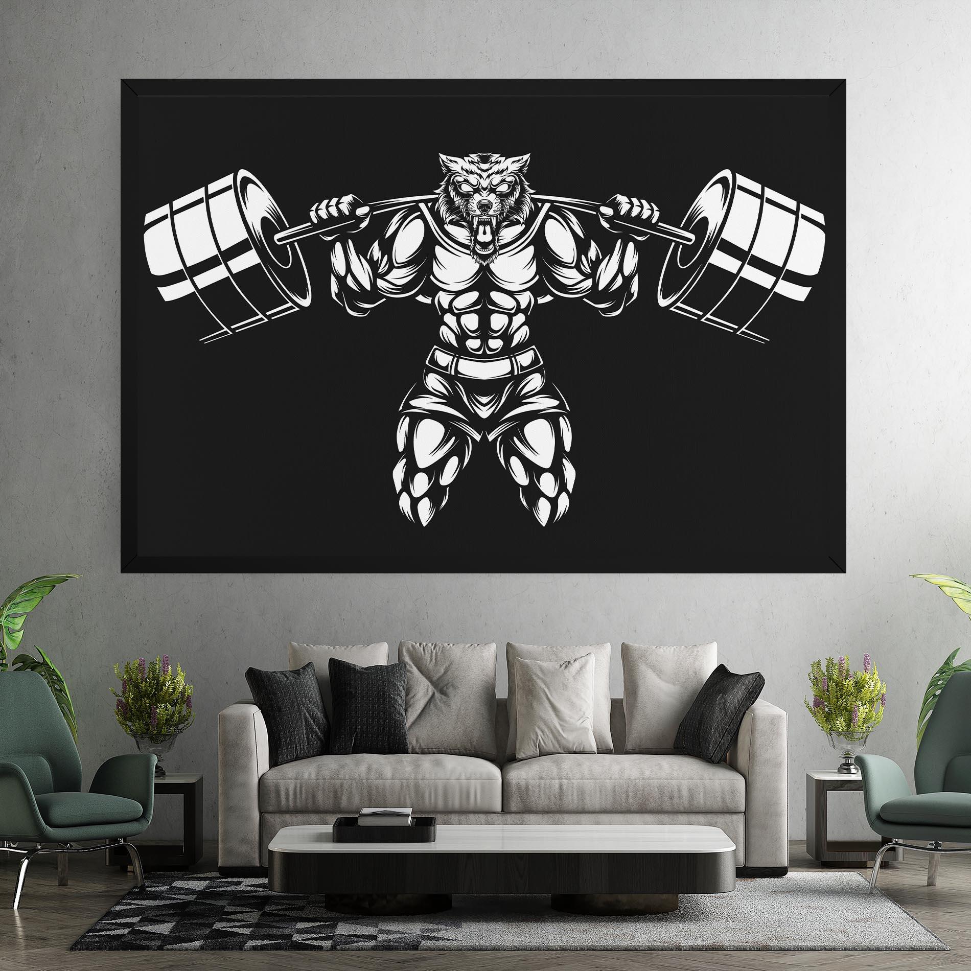 Vászonkép Work Out Wolf mockup 7