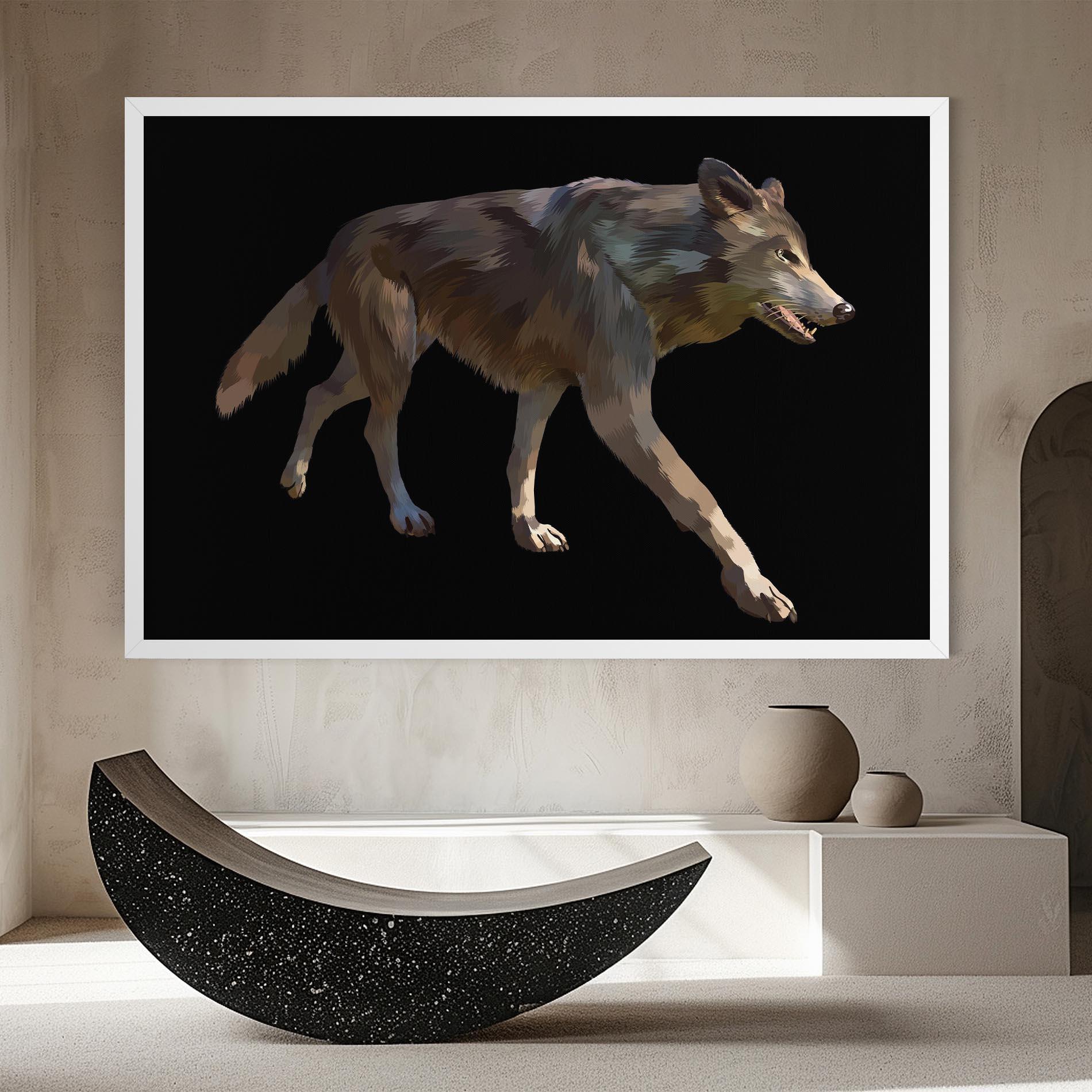 Vászonkép 3d Wolf mockup 8