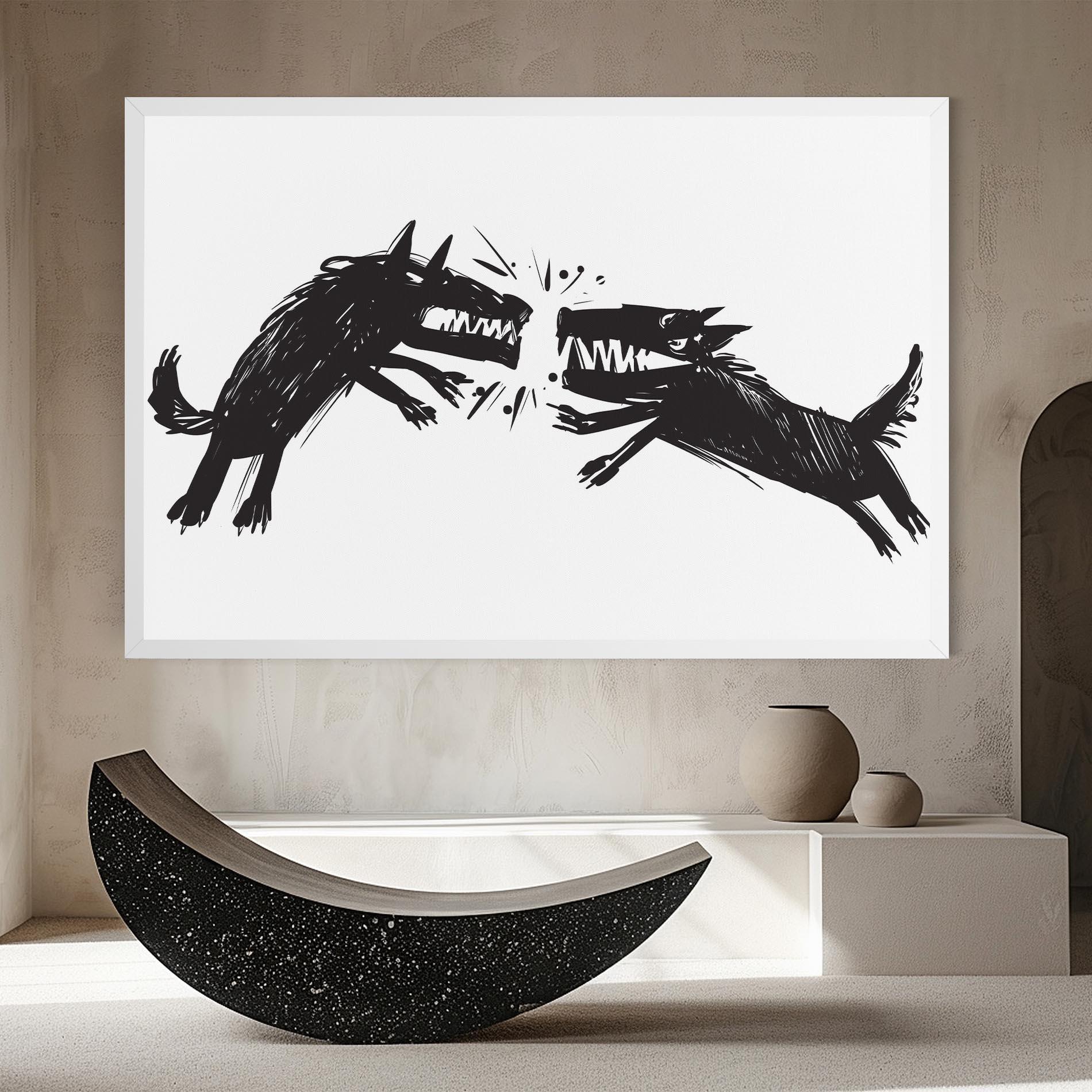 Vászonkép Black Wolves mockup 8