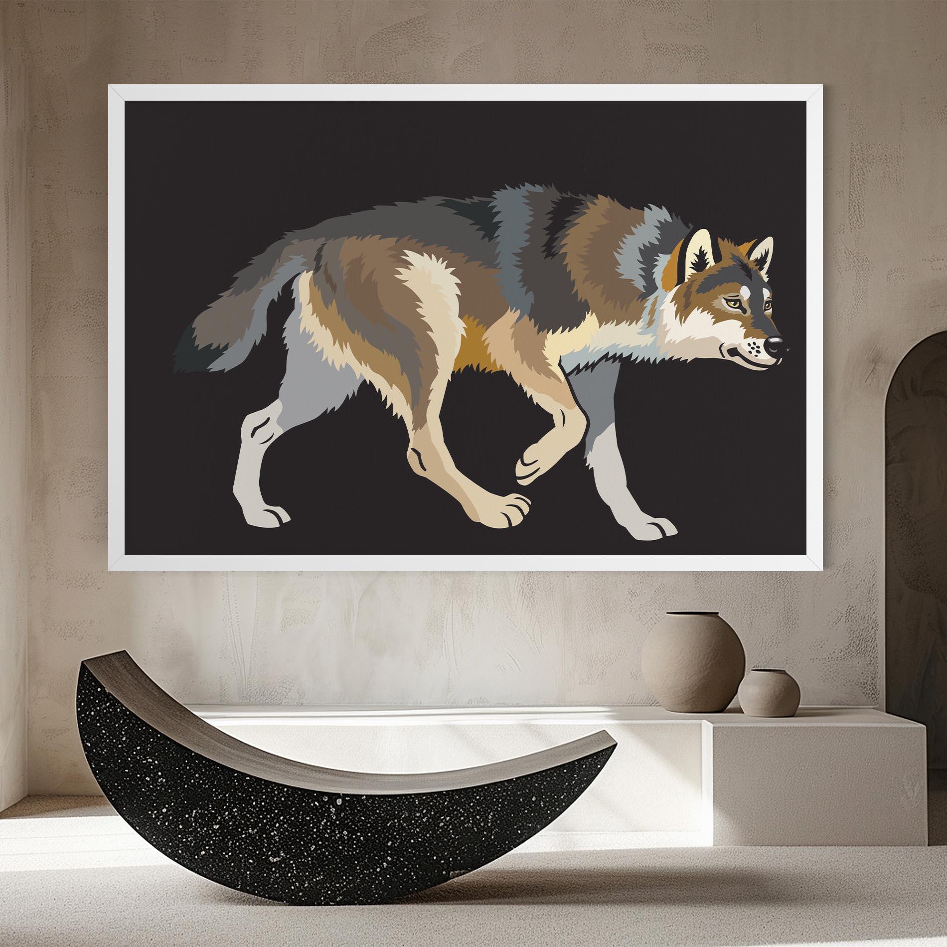 Vászonkép Cartoon Wolf mockup 8