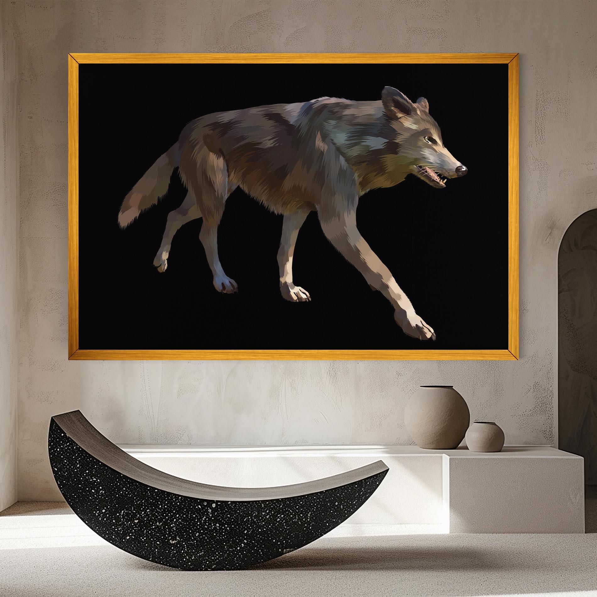 Vászonkép 3d Wolf mockup 8