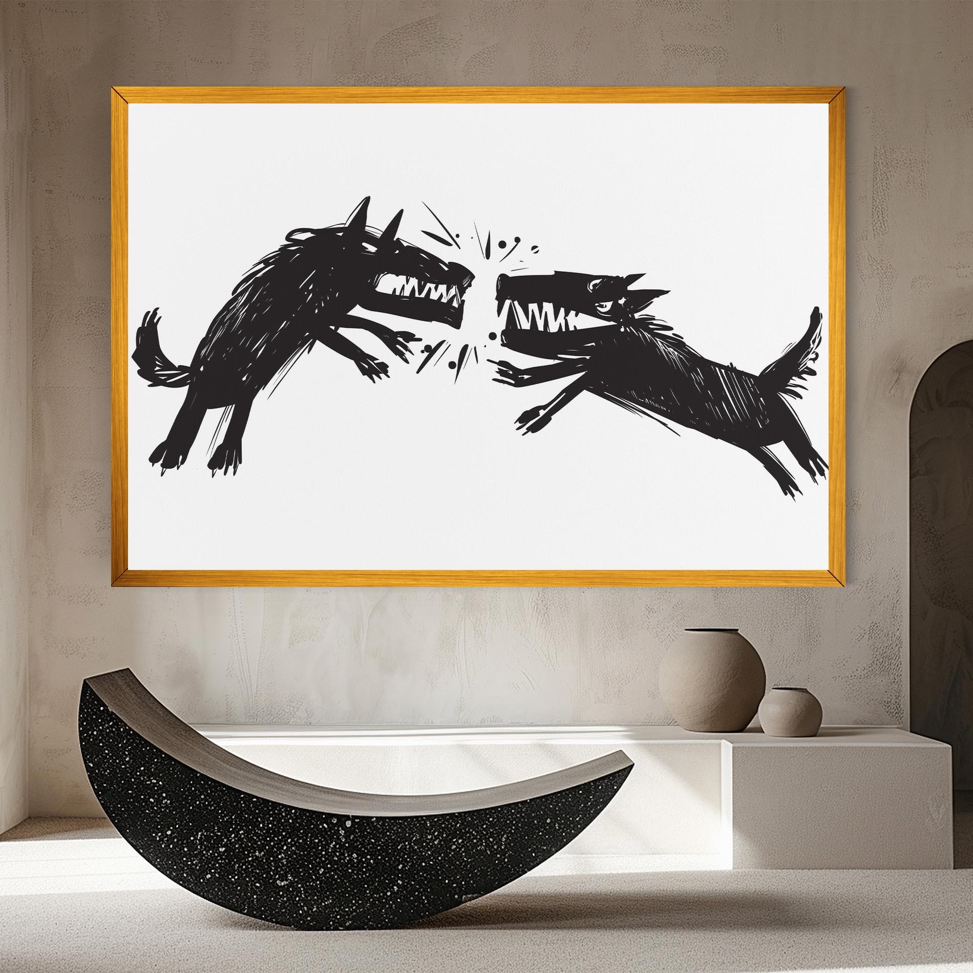 Vászonkép Black Wolves mockup 8