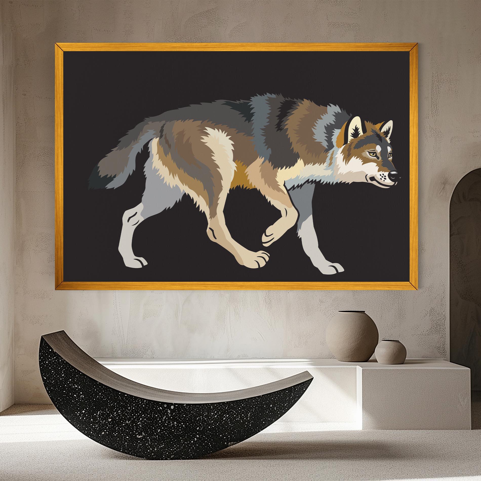 Vászonkép Cartoon Wolf mockup 8
