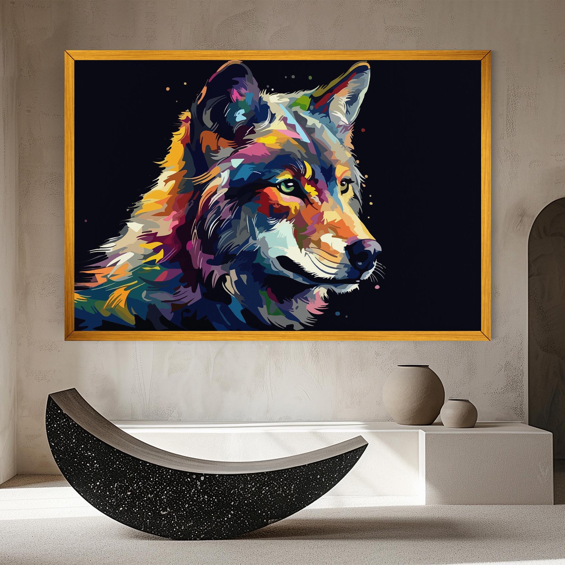 Vászonkép Painted Wolf mockup 8