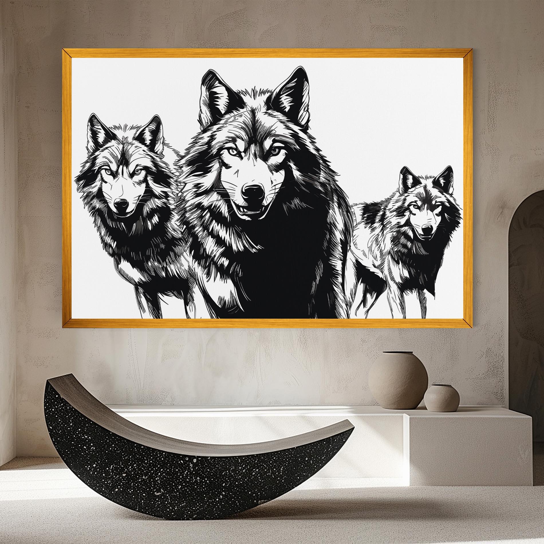 Vászonkép Wolves mockup 8