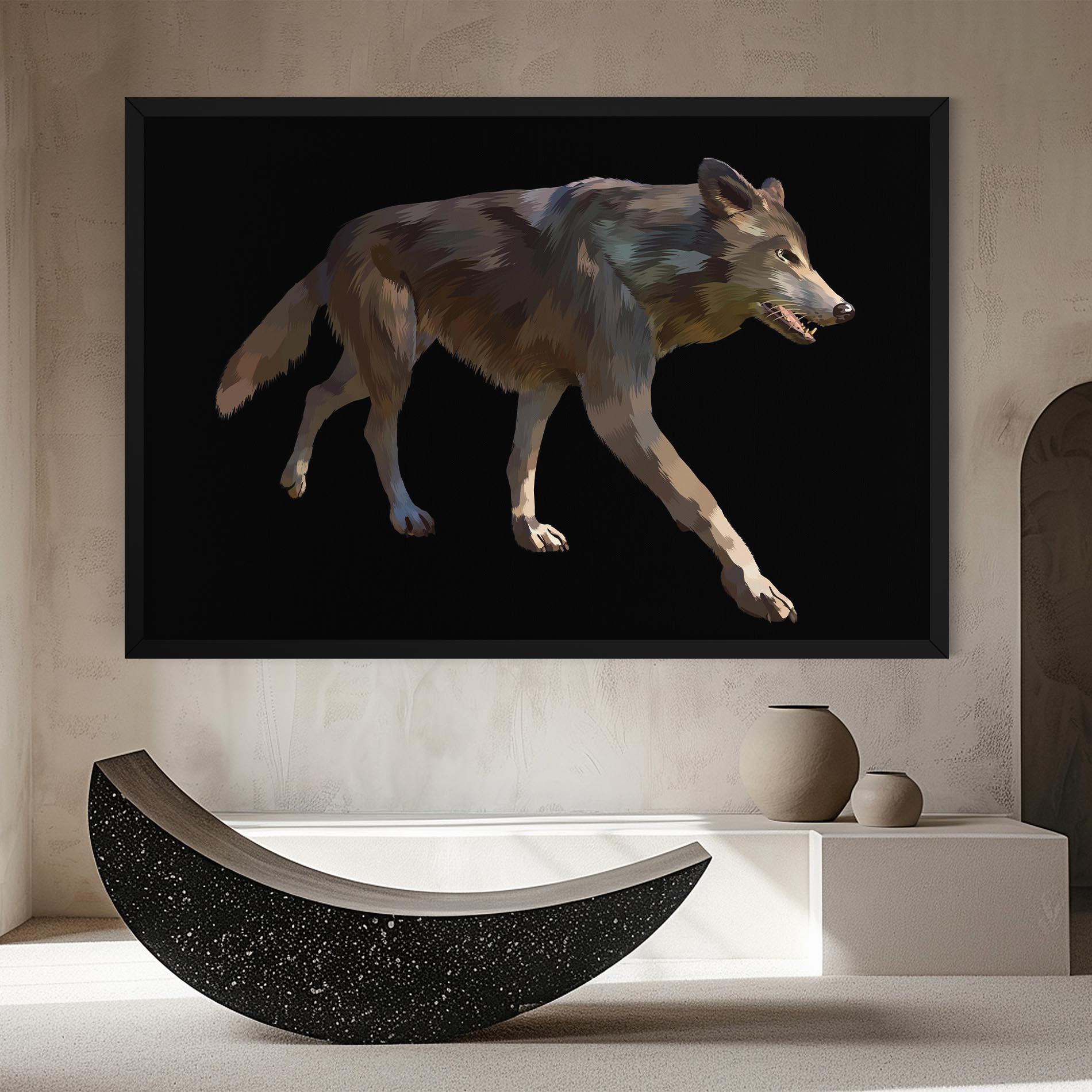 Vászonkép 3d Wolf mockup 8