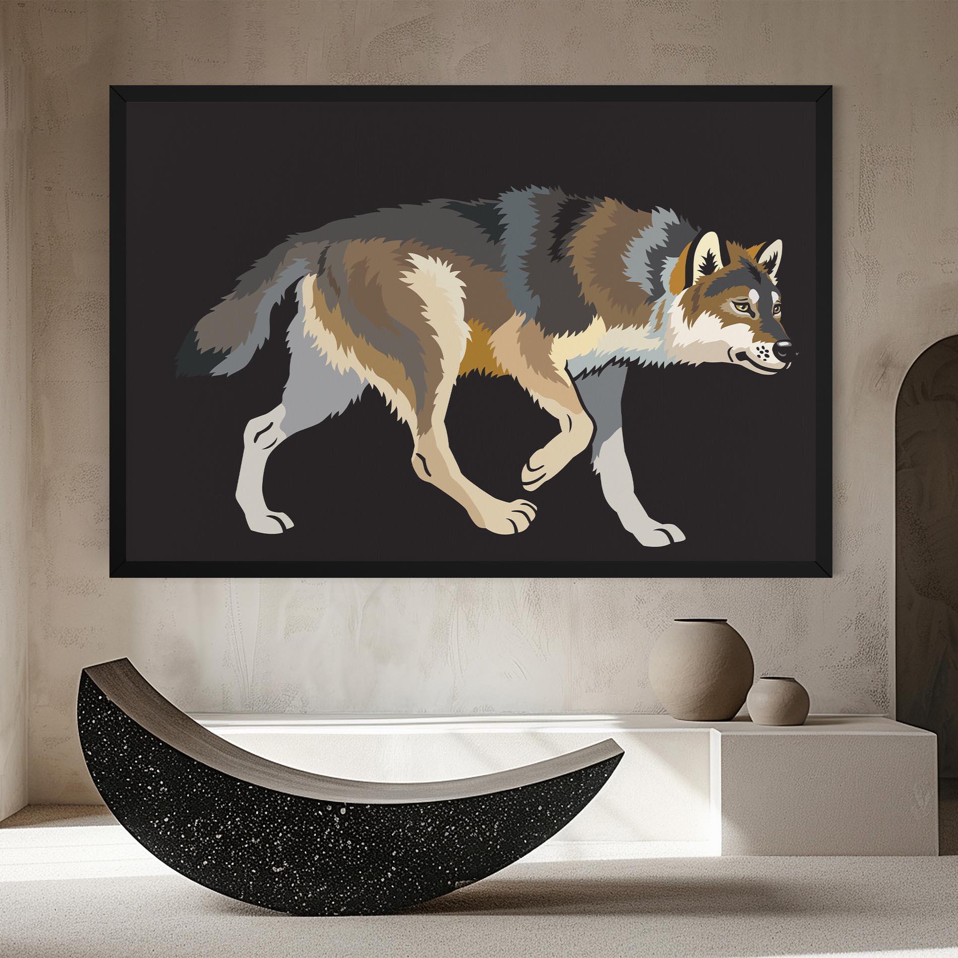 Vászonkép Cartoon Wolf mockup 8