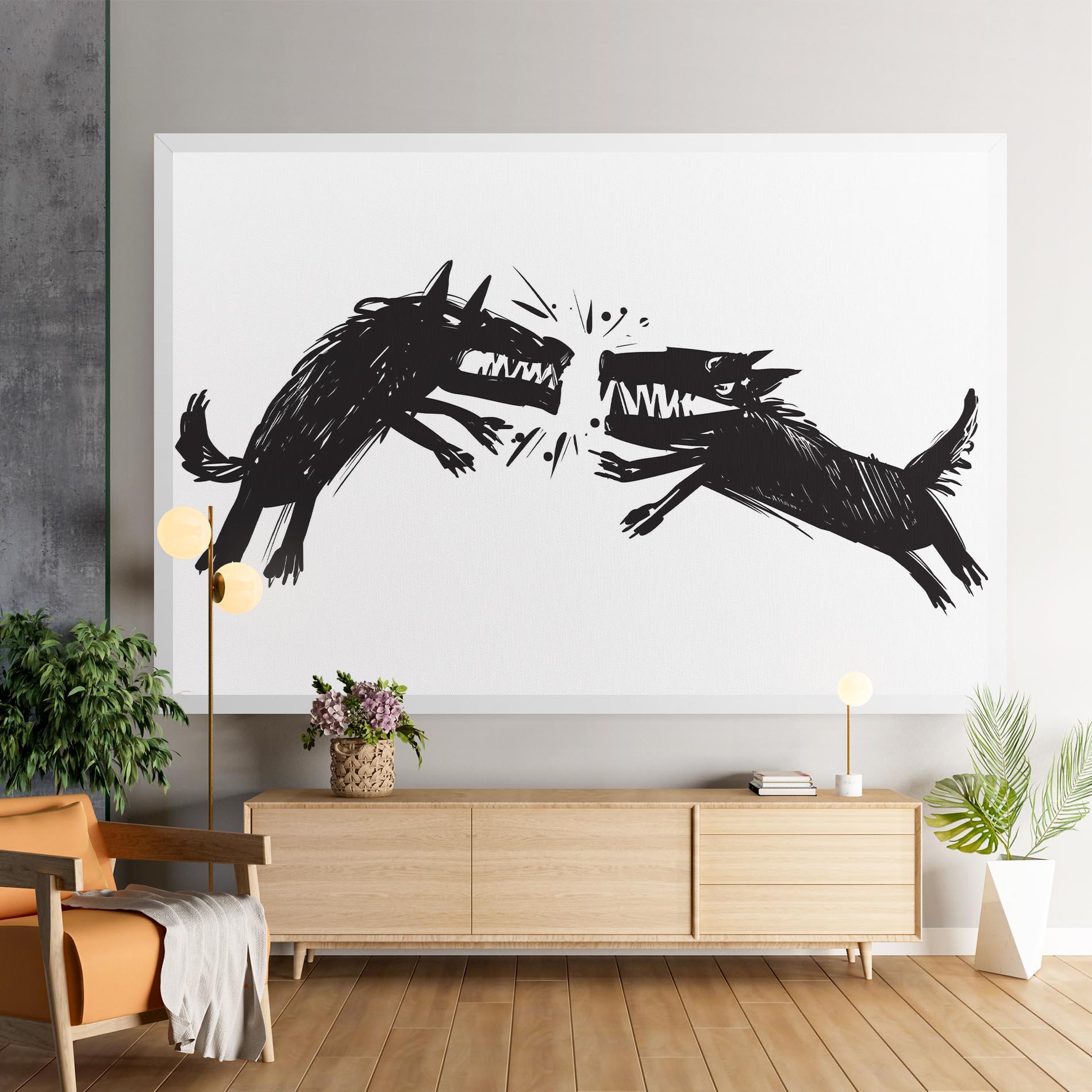 Vászonkép Black Wolves mockup 9