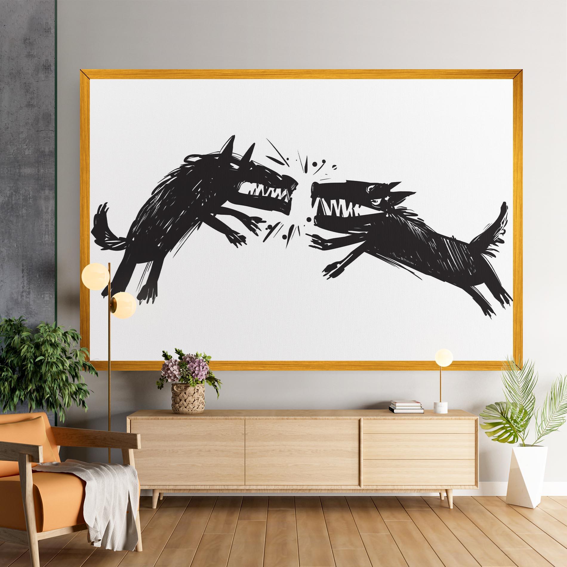 Vászonkép Black Wolves mockup 9