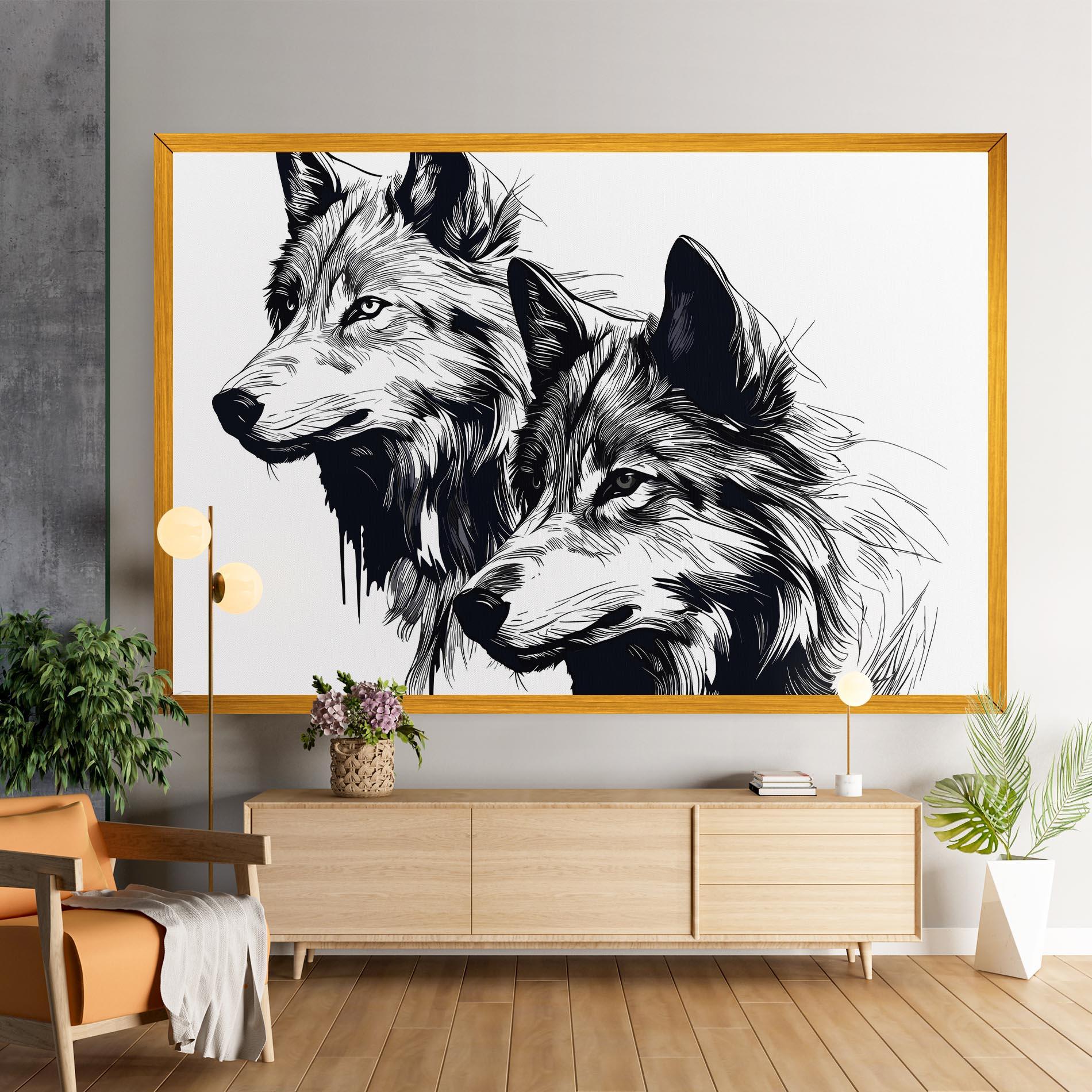 Vászonkép Wolf Friends mockup 9