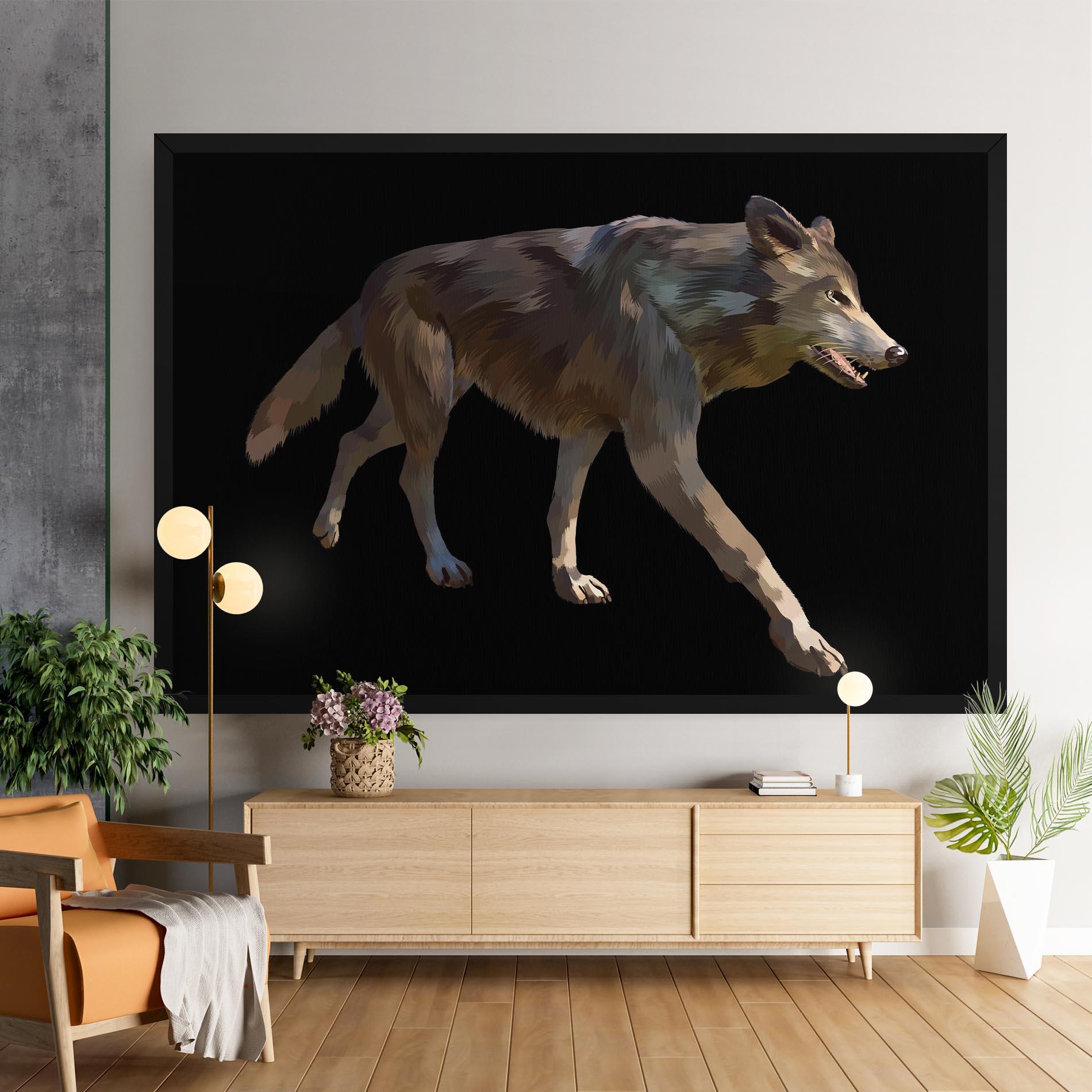Vászonkép 3d Wolf mockup 9