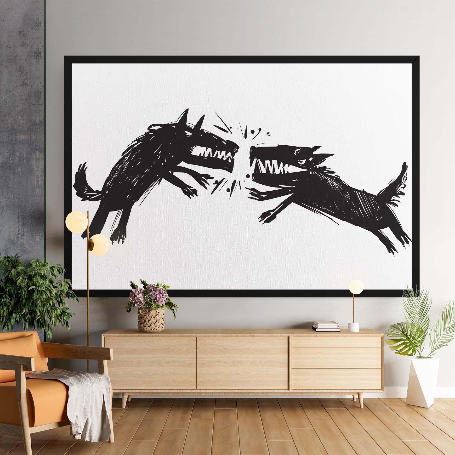 Vászonkép Black Wolves mockup 9