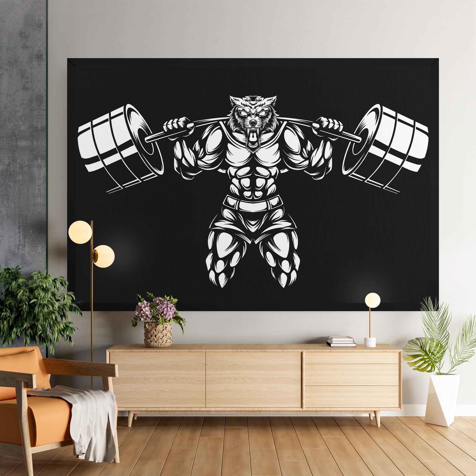 Vászonkép Work Out Wolf mockup 9