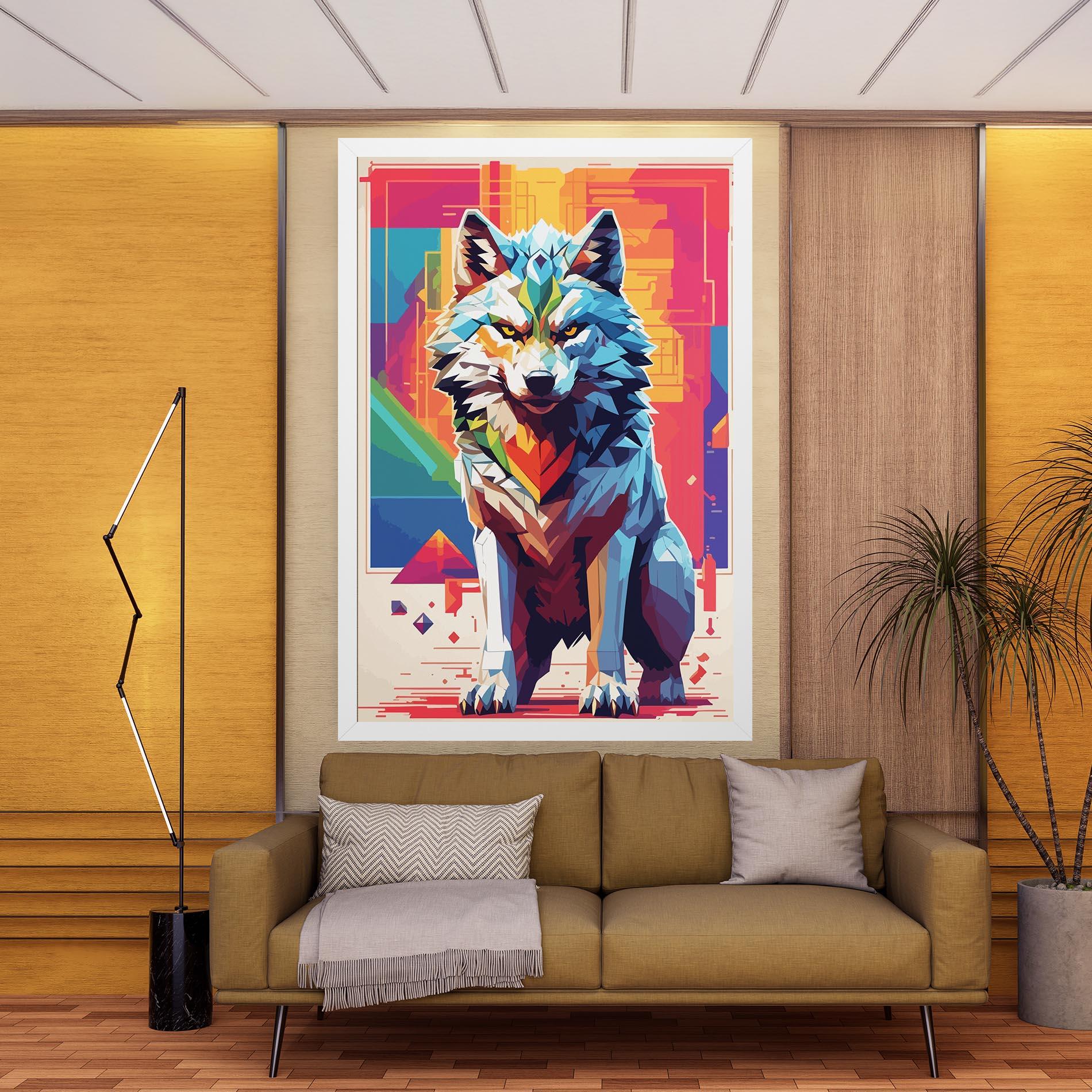 Vászonkép Wolf Character mockup 9