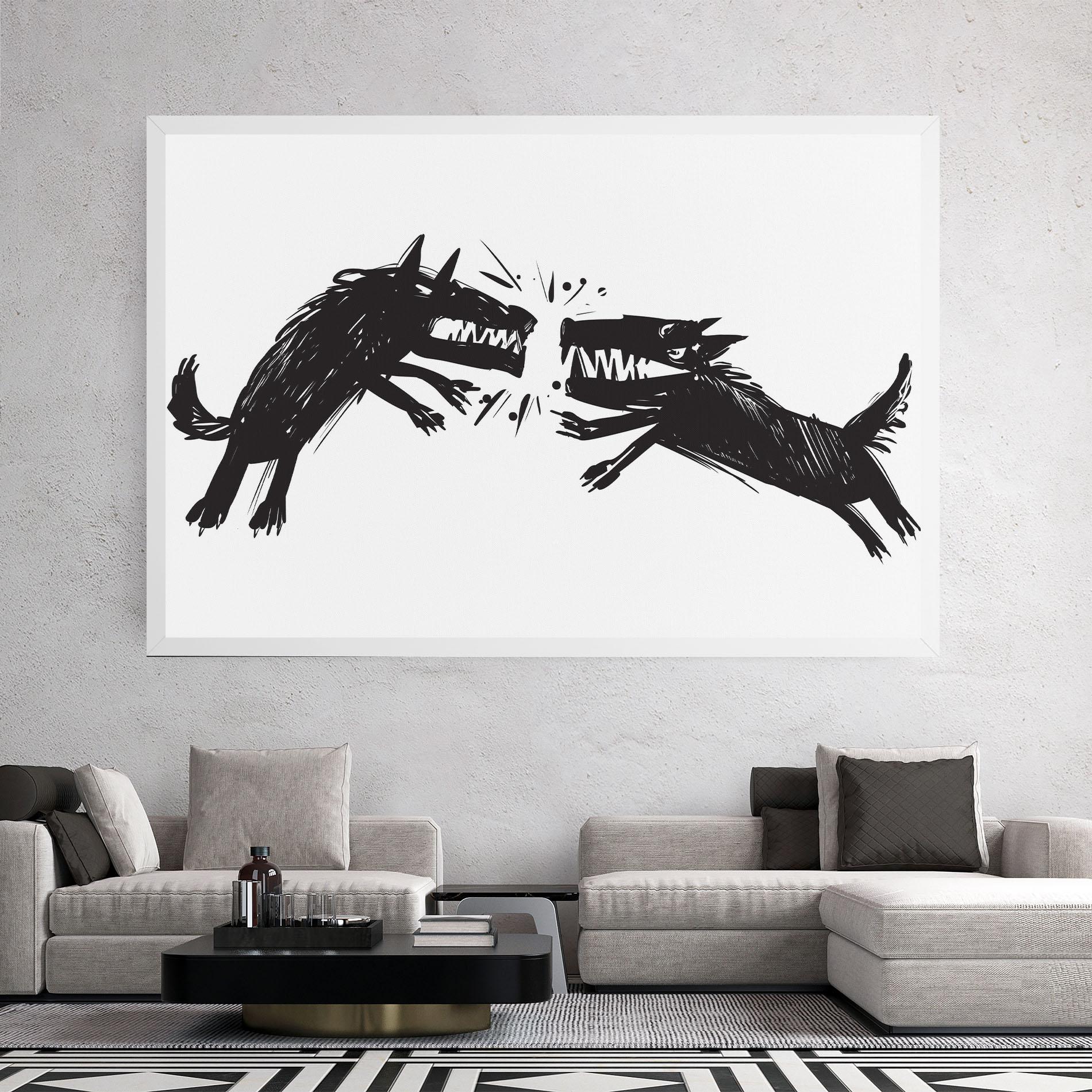 Vászonkép Black Wolves mockup 2