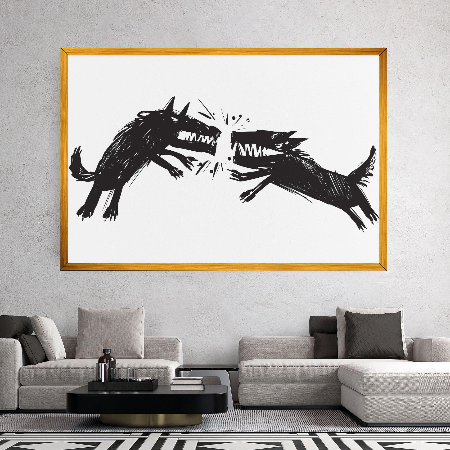 Vászonkép Black Wolves mockup 2