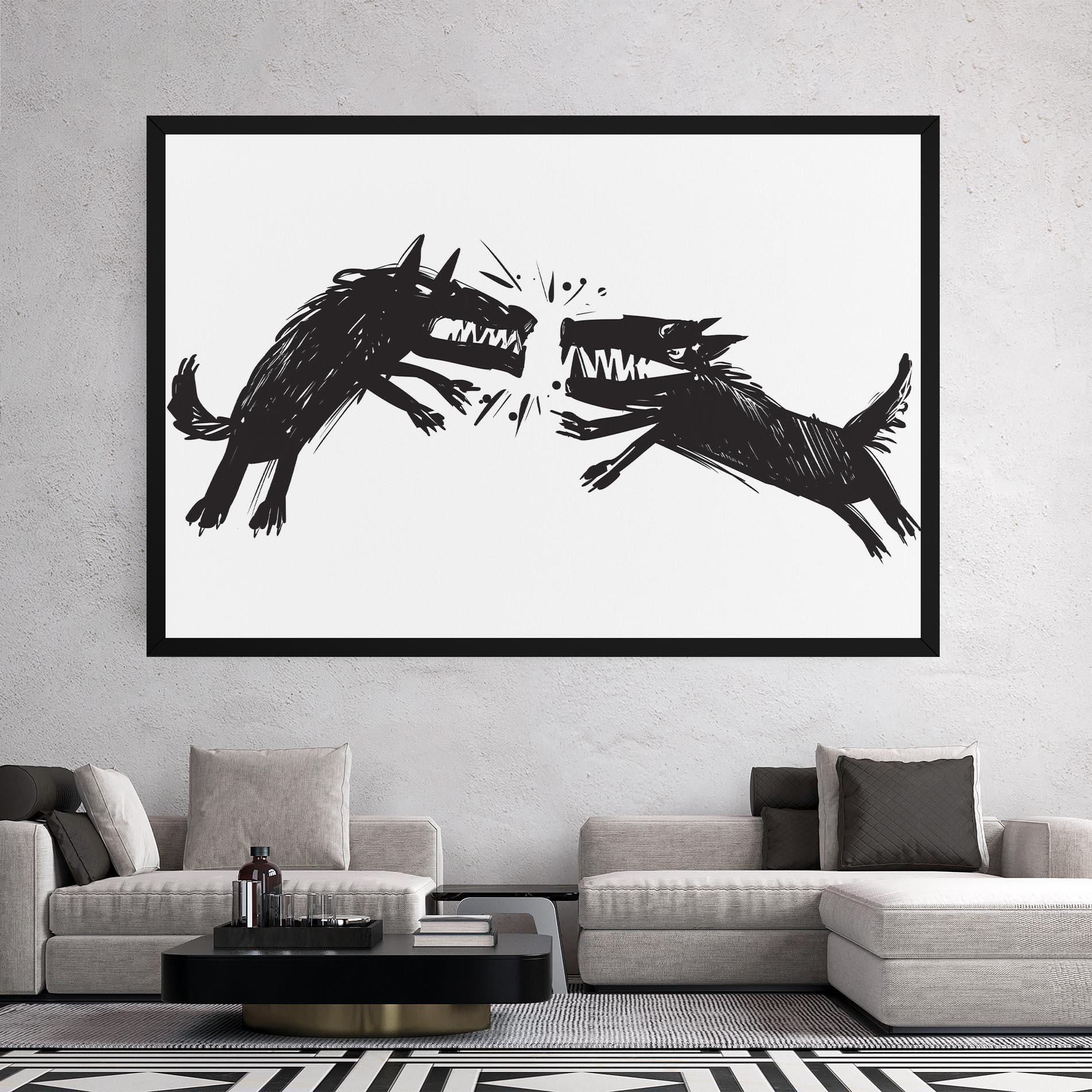 Vászonkép Black Wolves mockup 2
