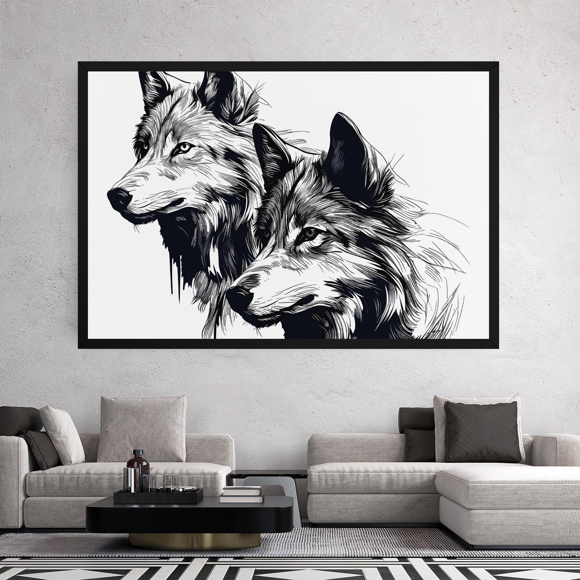 Vászonkép Wolf Friends mockup 2