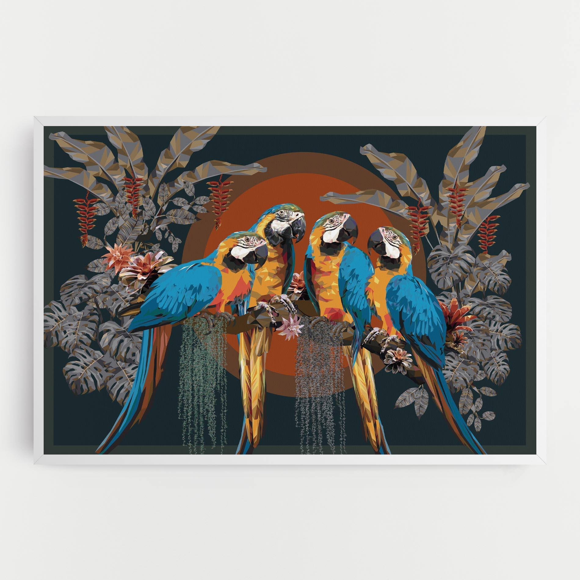 Vászonkép Parrot Couples mockup 0