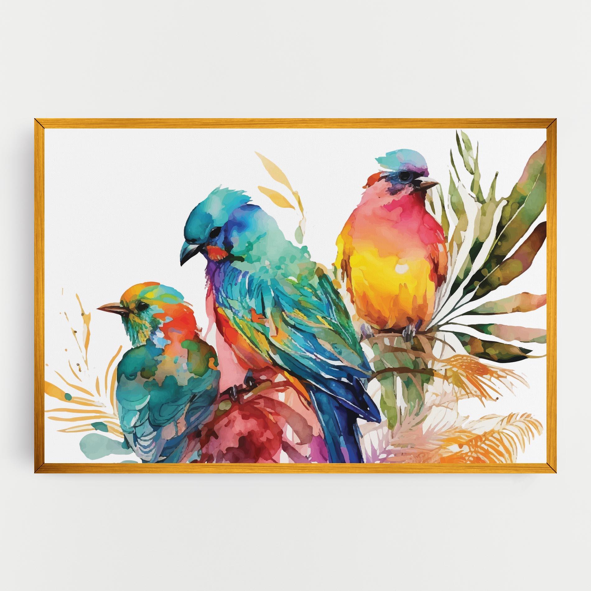 Vászonkép Colorful Birds mockup 0